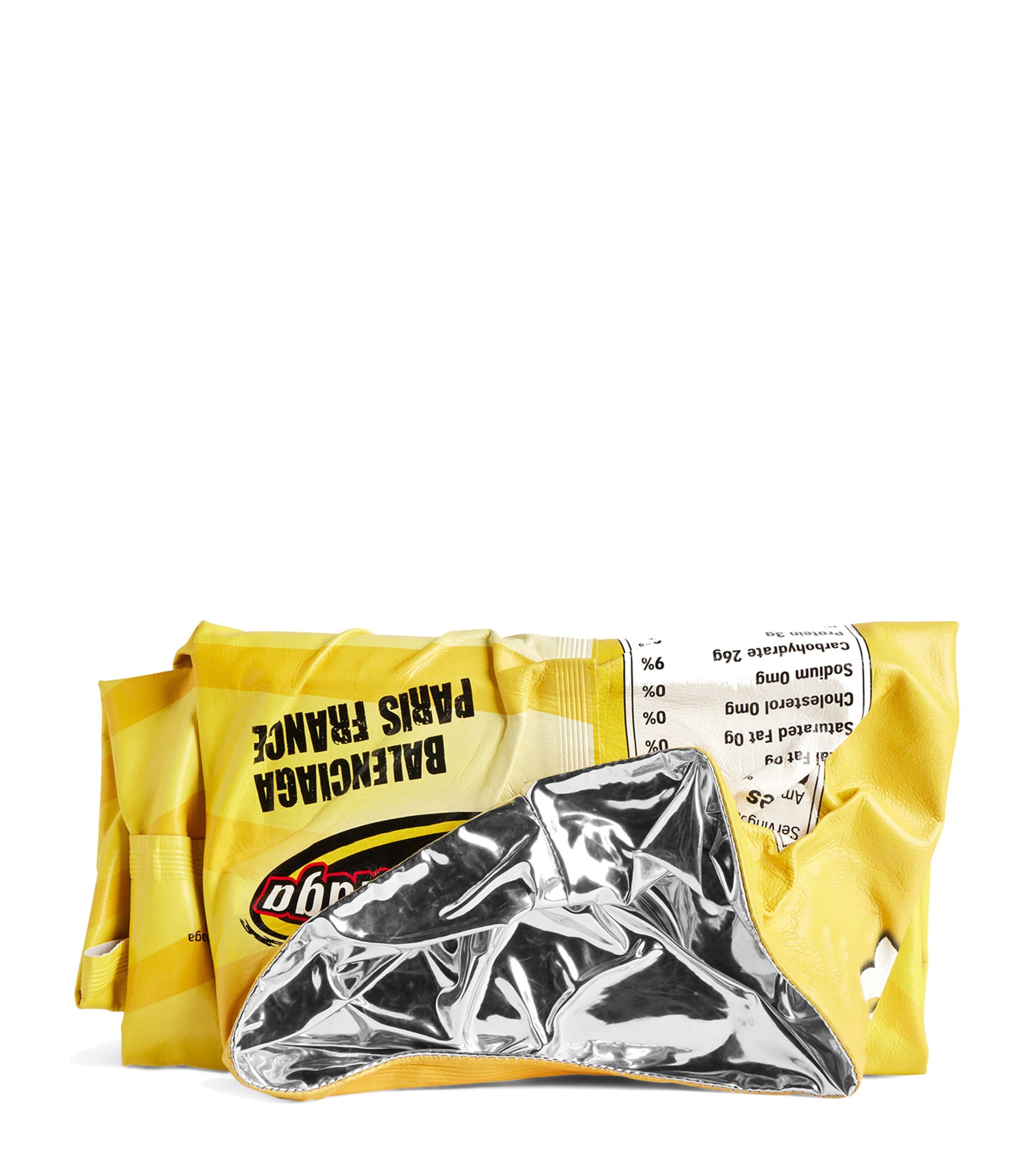 Balenciaga Chips バッグ イエロー グロッシーカーフスキン Balenciaga Chips Clutch Bag in Yellow | Lyst
