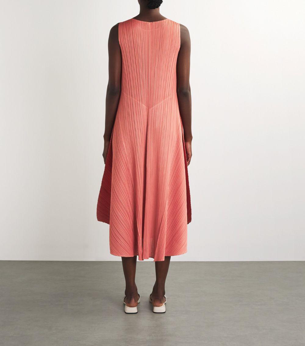 Pleats Please Issey Miyake Solar Flare Midi Dress in Pink
