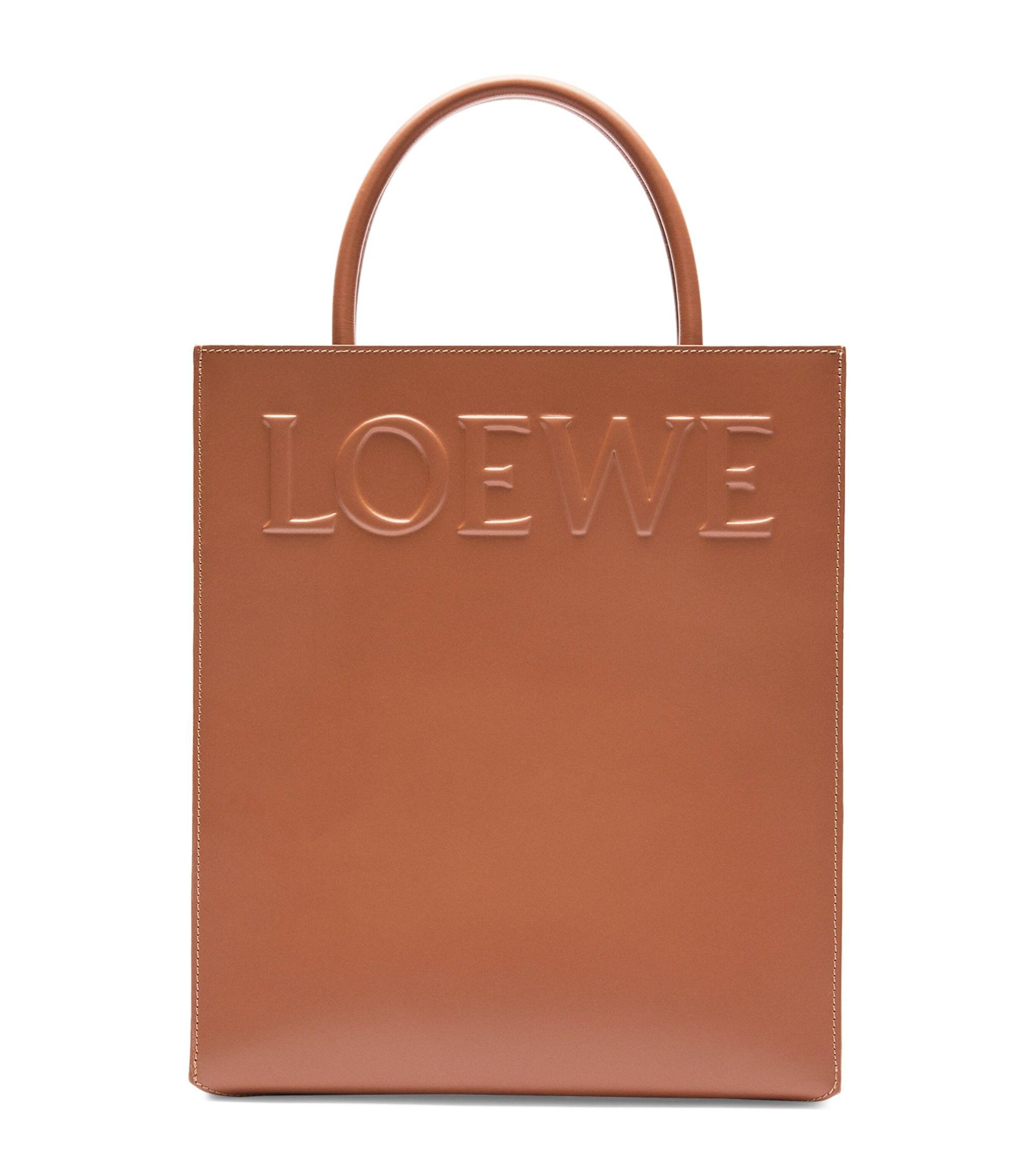 Loewe Leather A4 Tote Bag in Brown | Lyst