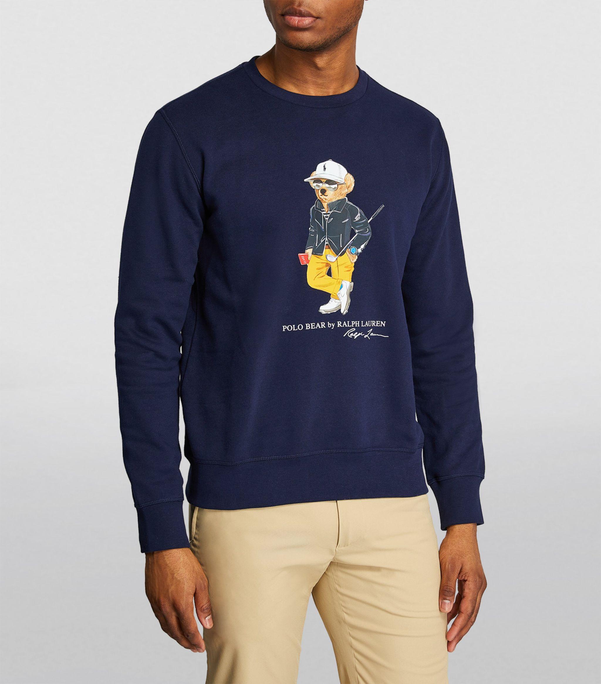 RLX Ralph Lauren Golf Polo Bear Sweatshirt in Blue for Men | Lyst