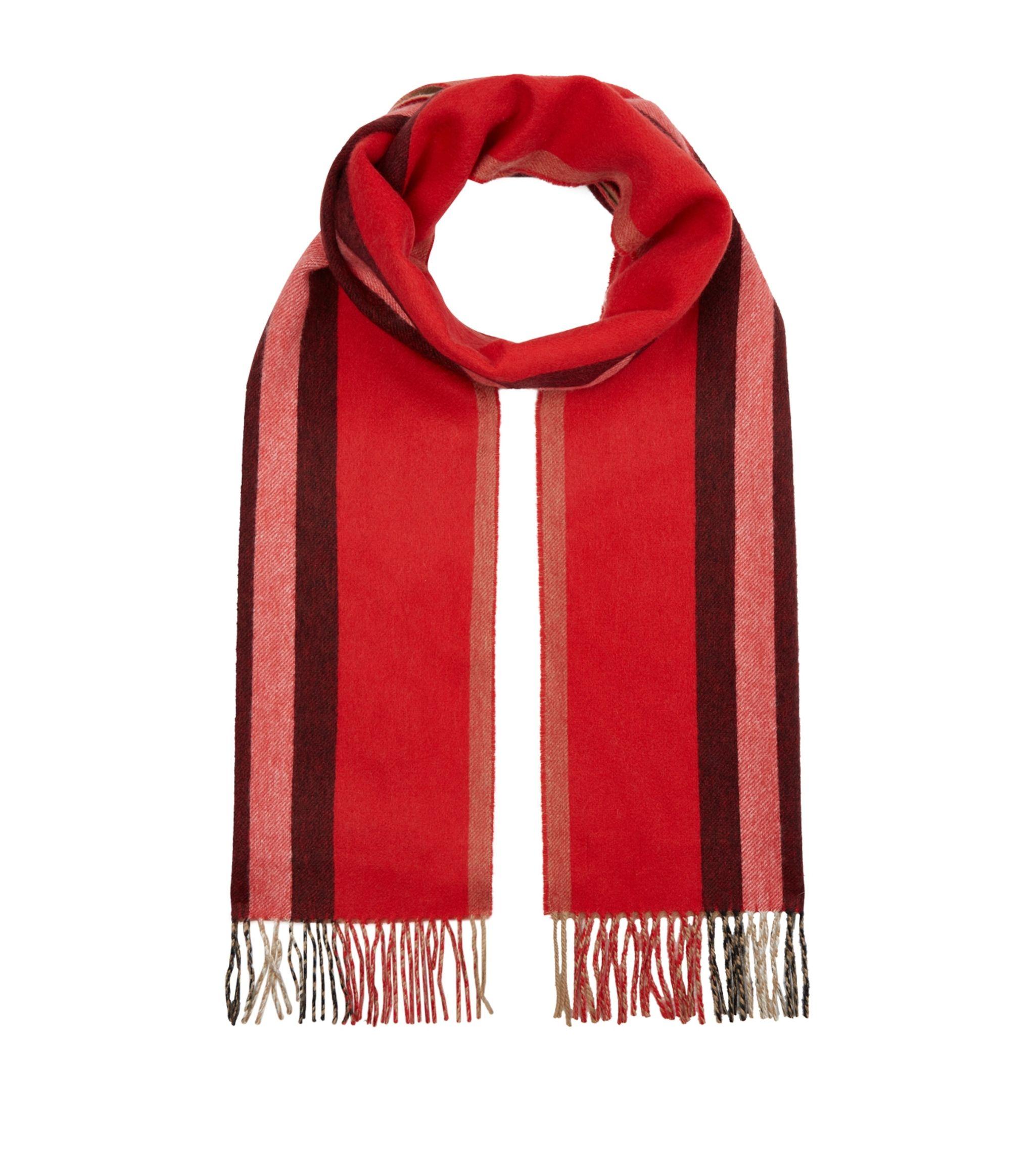 Burberry Reversible Icon Stripe Cashmere Scarf in Red Lyst