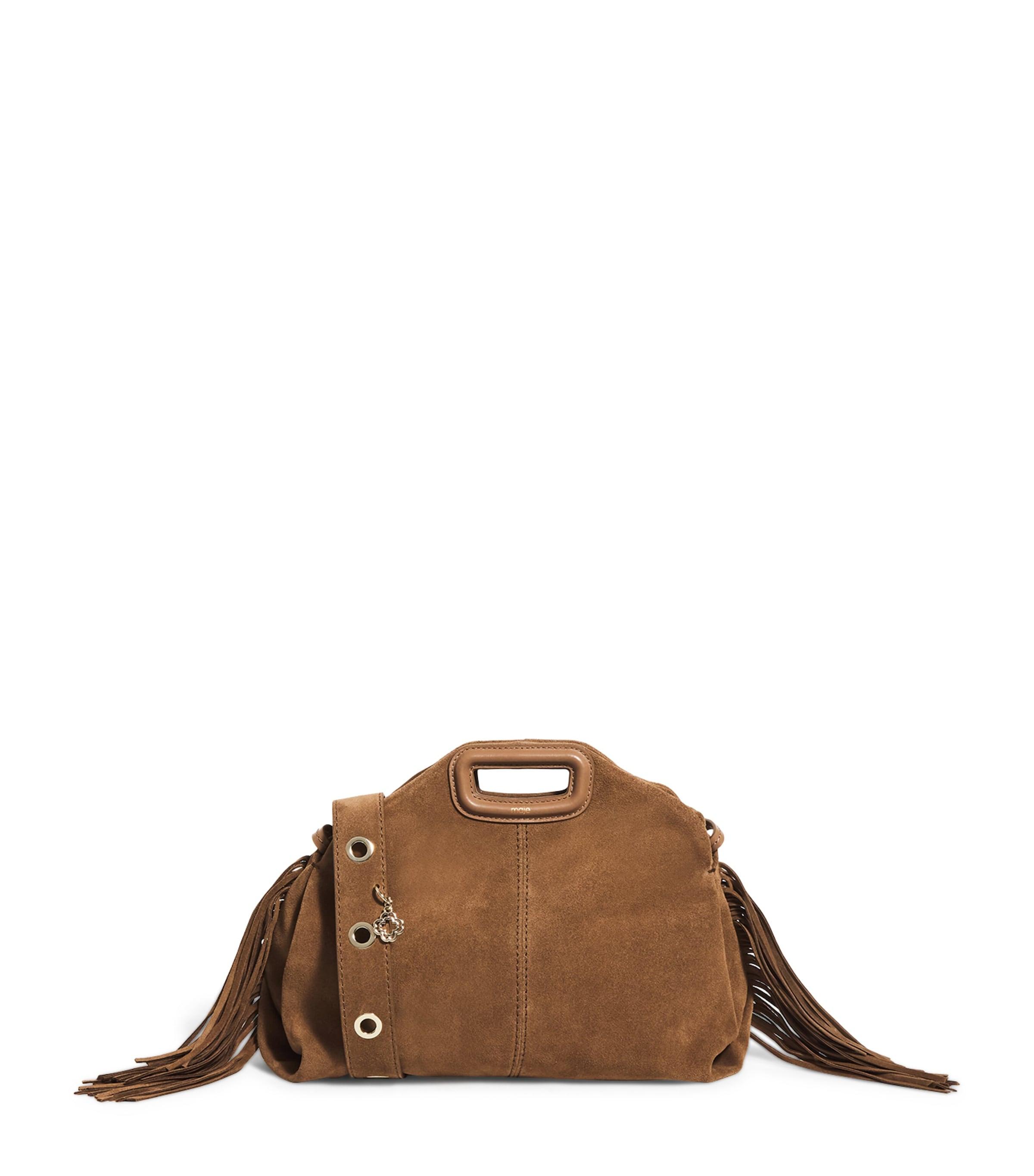 Maje Suede Miss M Shoulder Bag in Brown Lyst UK