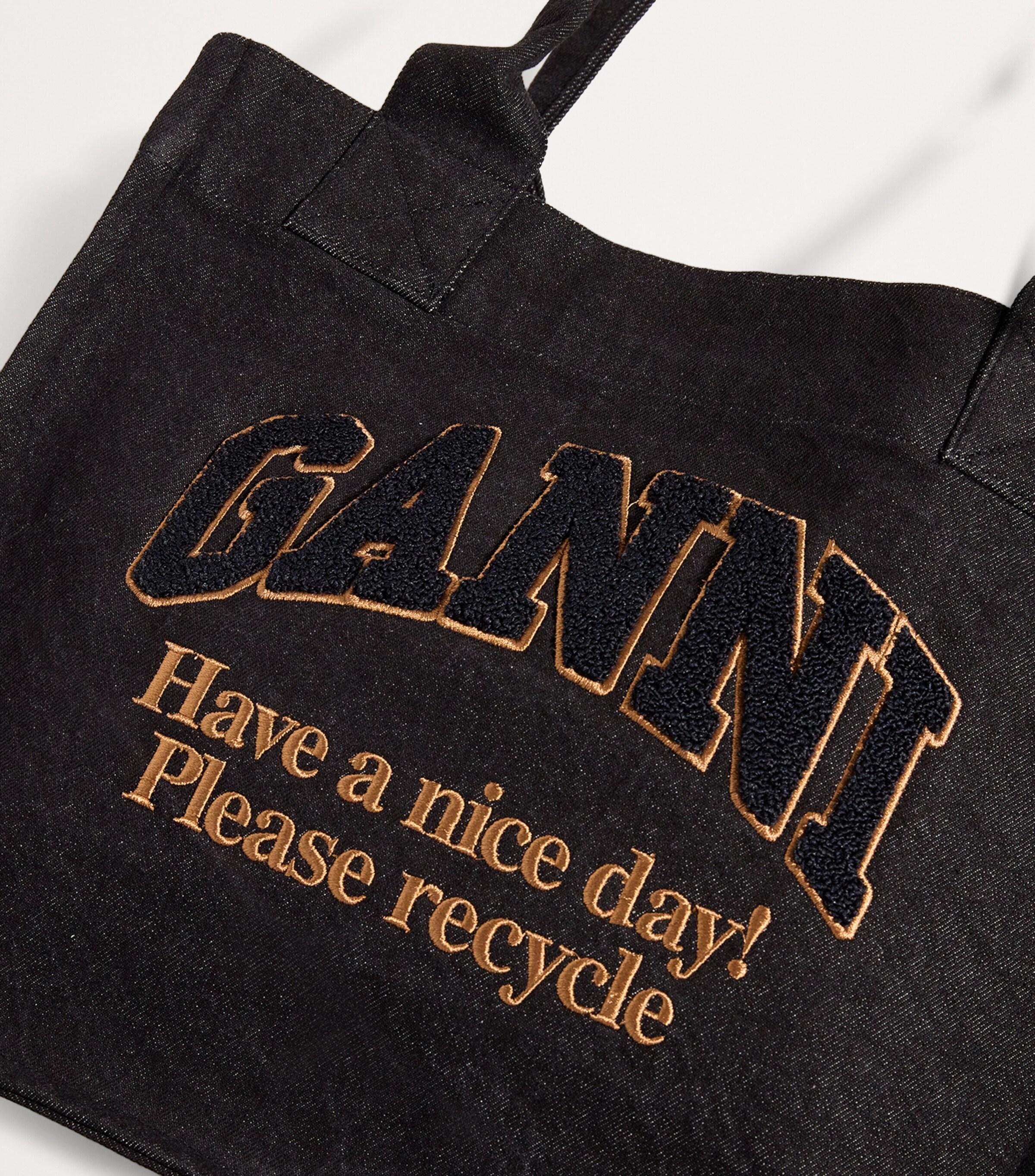 Ganni Large Easy Shopper Bag in Black | Lyst