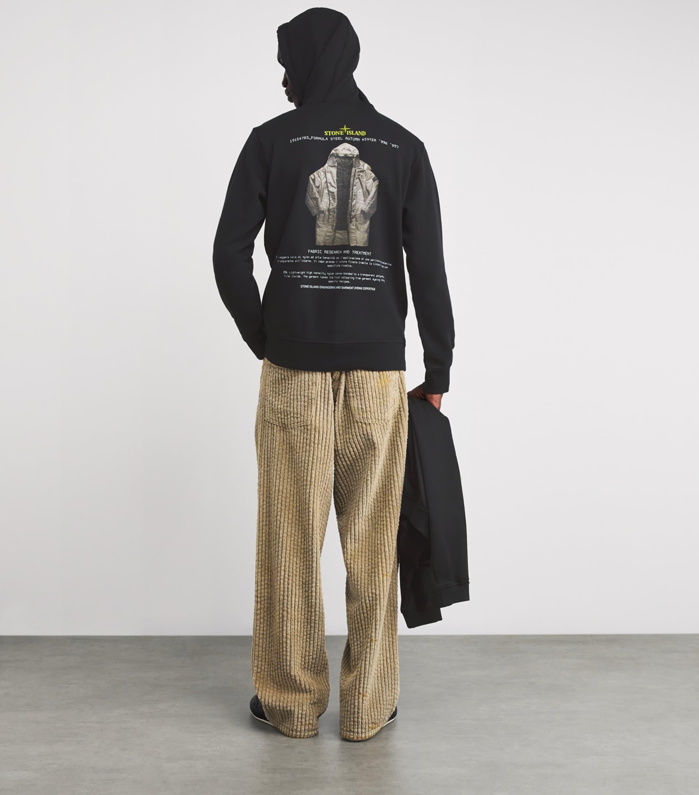 Stone Island Cotton Archivio Hoodie in Black for Men | Lyst