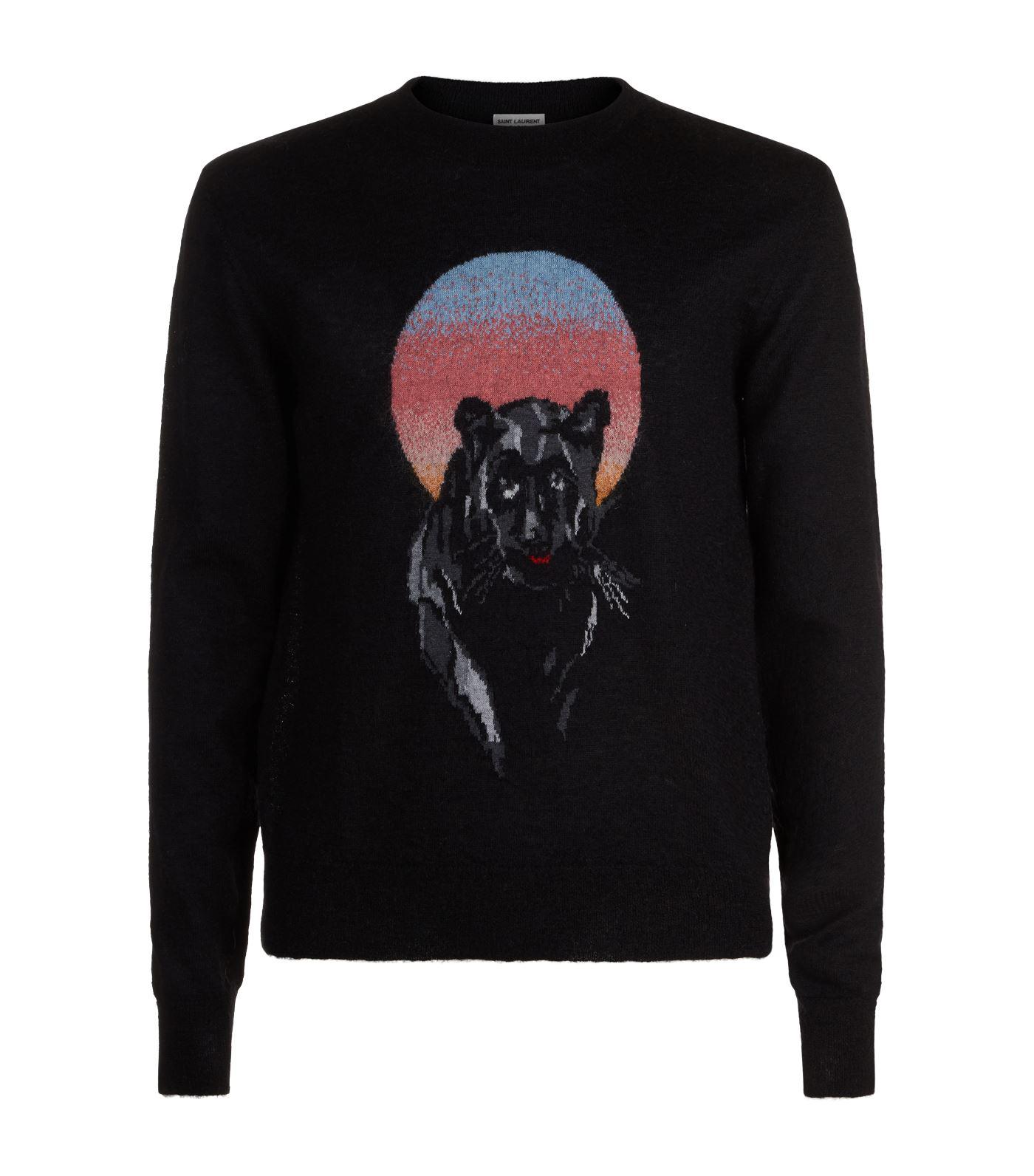saint laurent panther sweater