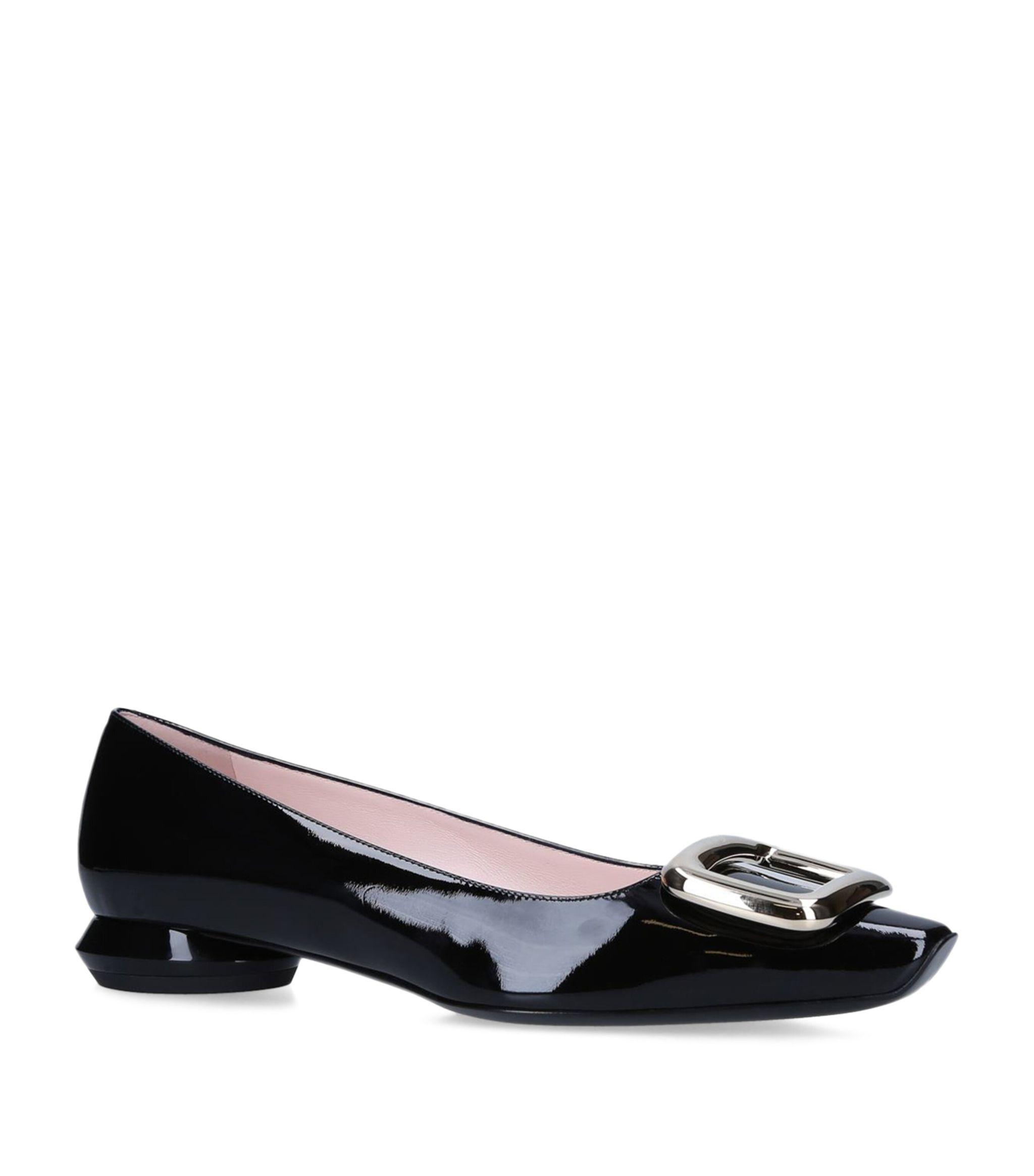 Roger Vivier Viv Choc Ballerina Flats In Black Lyst