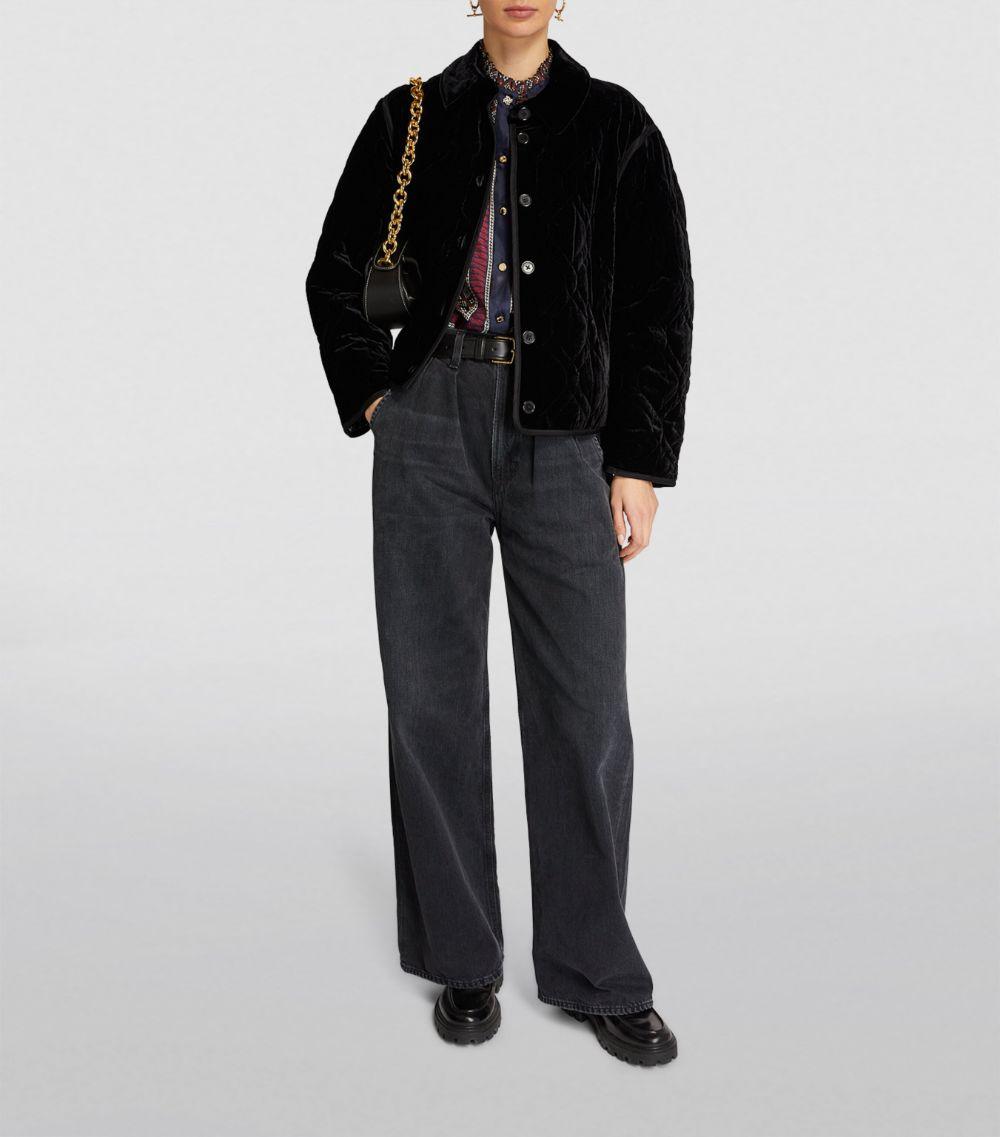 Sandro velvet jacket deals