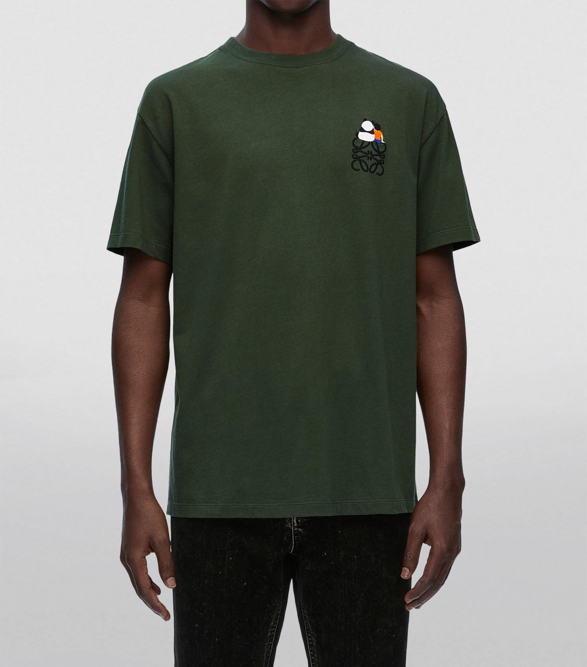 24AW new/LOEWE x Suna FujitaサブマリンTシャツ T-Shirt Green Loewe x Suna Fujita Anagram Jersey T-Shirt - Bergdorf Goodman