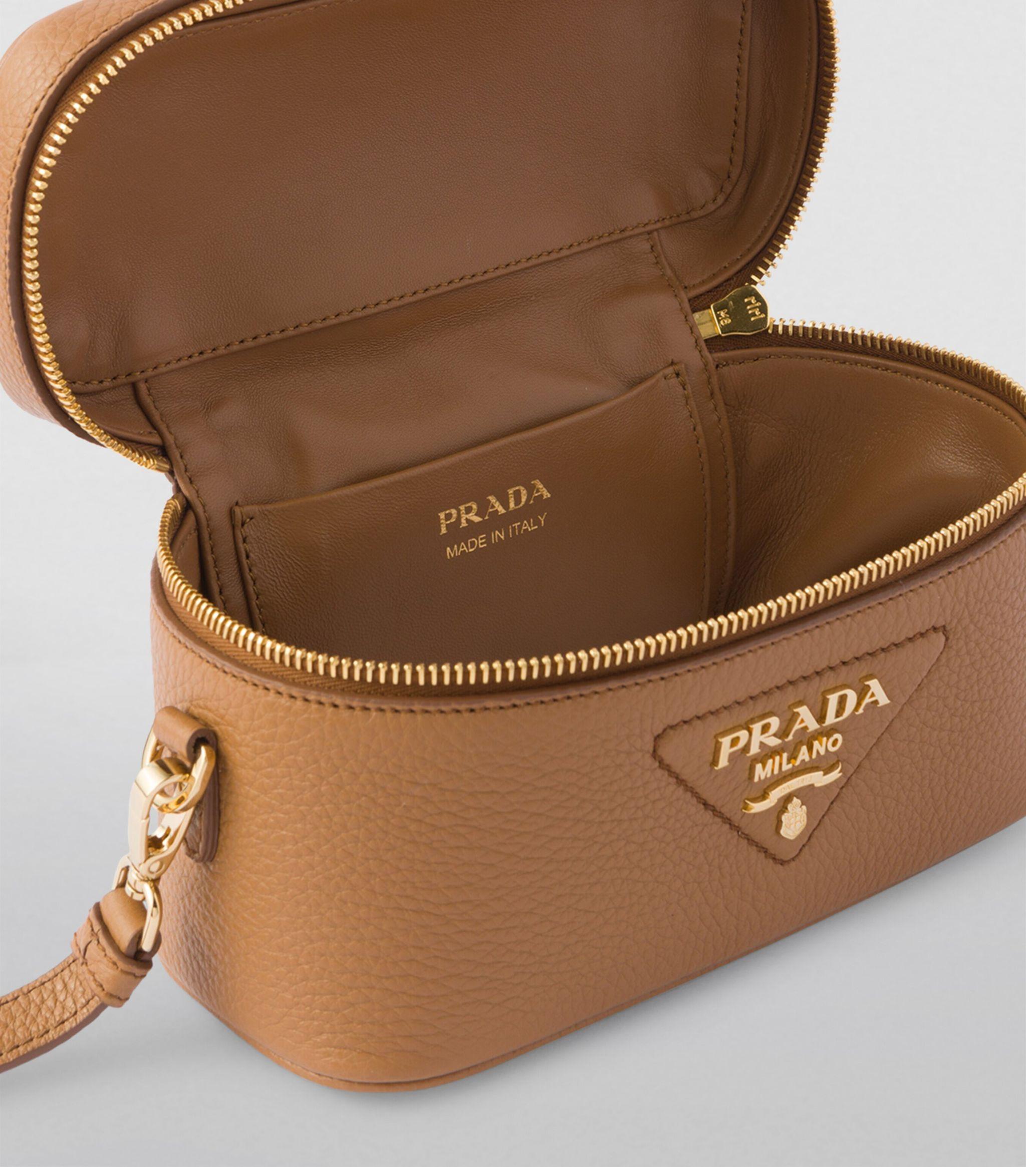 Prada Mini Leather Top handle Bag in Brown Lyst UK