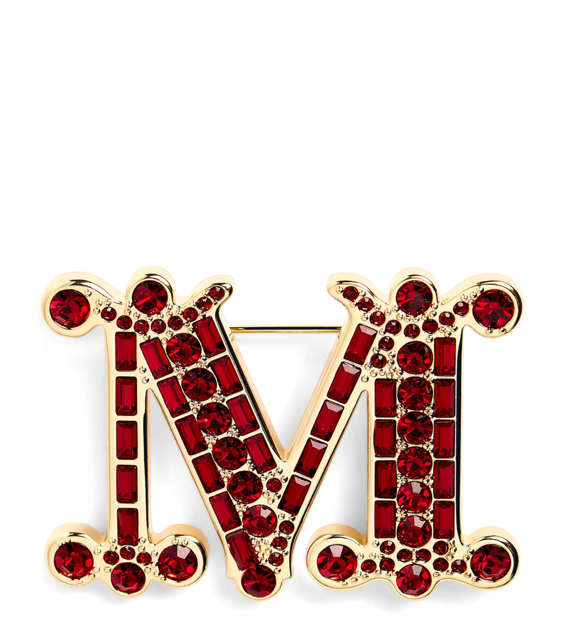 アクセサリーその他 Max Mara BATH2 - Monogram brooch with crystals 楽天市場】マックスマーラ Max Mara BATH2 バス 2 Crystal