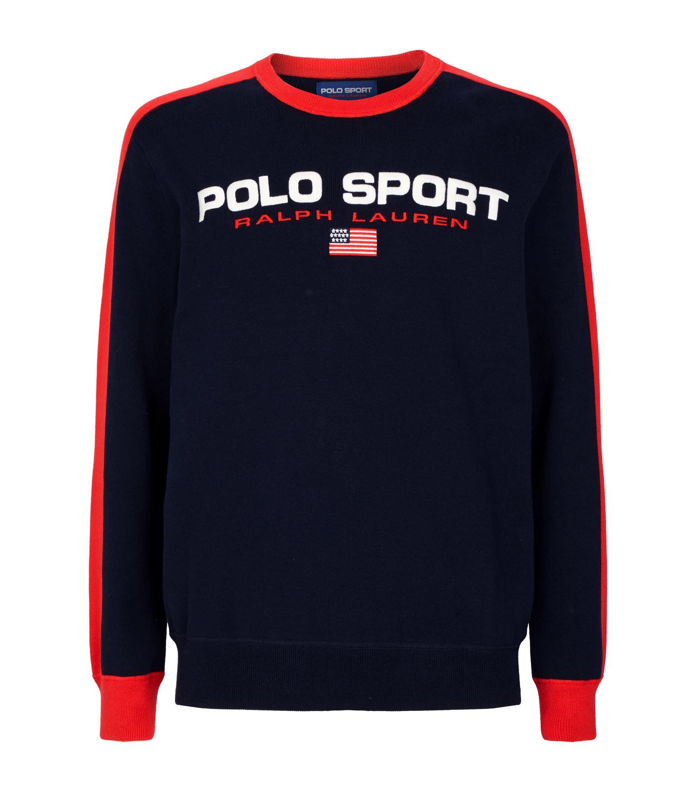 Polo Ralph Lauren Cotton Polo Sport Sweater in Navy (Blue) for Men - Lyst