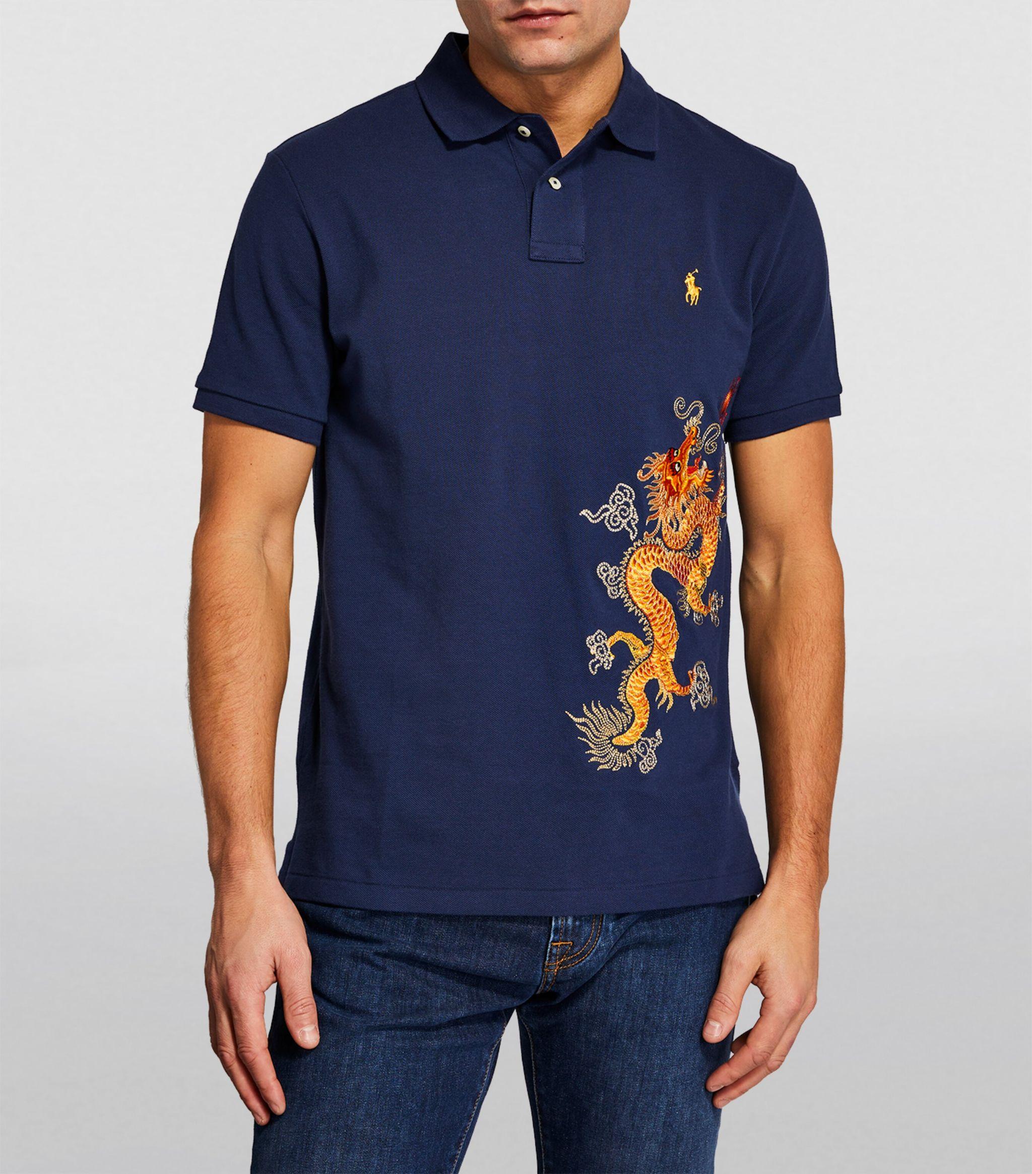 Polo Ralph Lauren Lunar New Year Polo Shirt in Blue for Men | Lyst