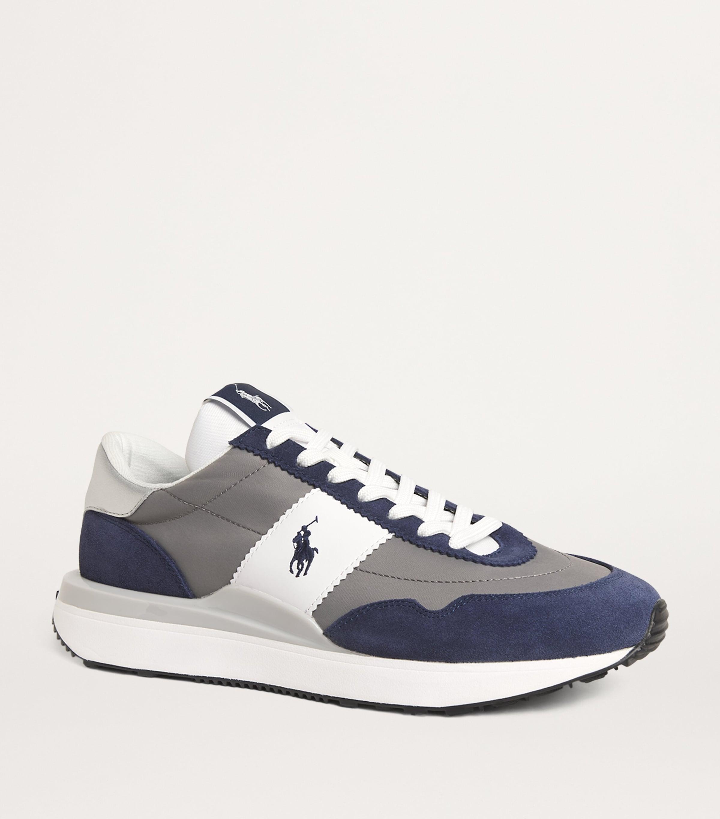 Polo Ralph Lauren Suede Trim Low Top Sneakers in Blue for Men Lyst UK