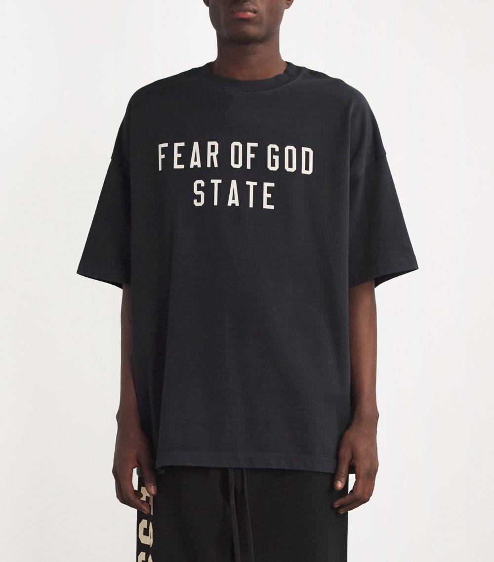 FEAR OF GOD STATE Tシャツ size L Fear Of God Oversized Logo State T-Shirt in Black for Men | Lyst