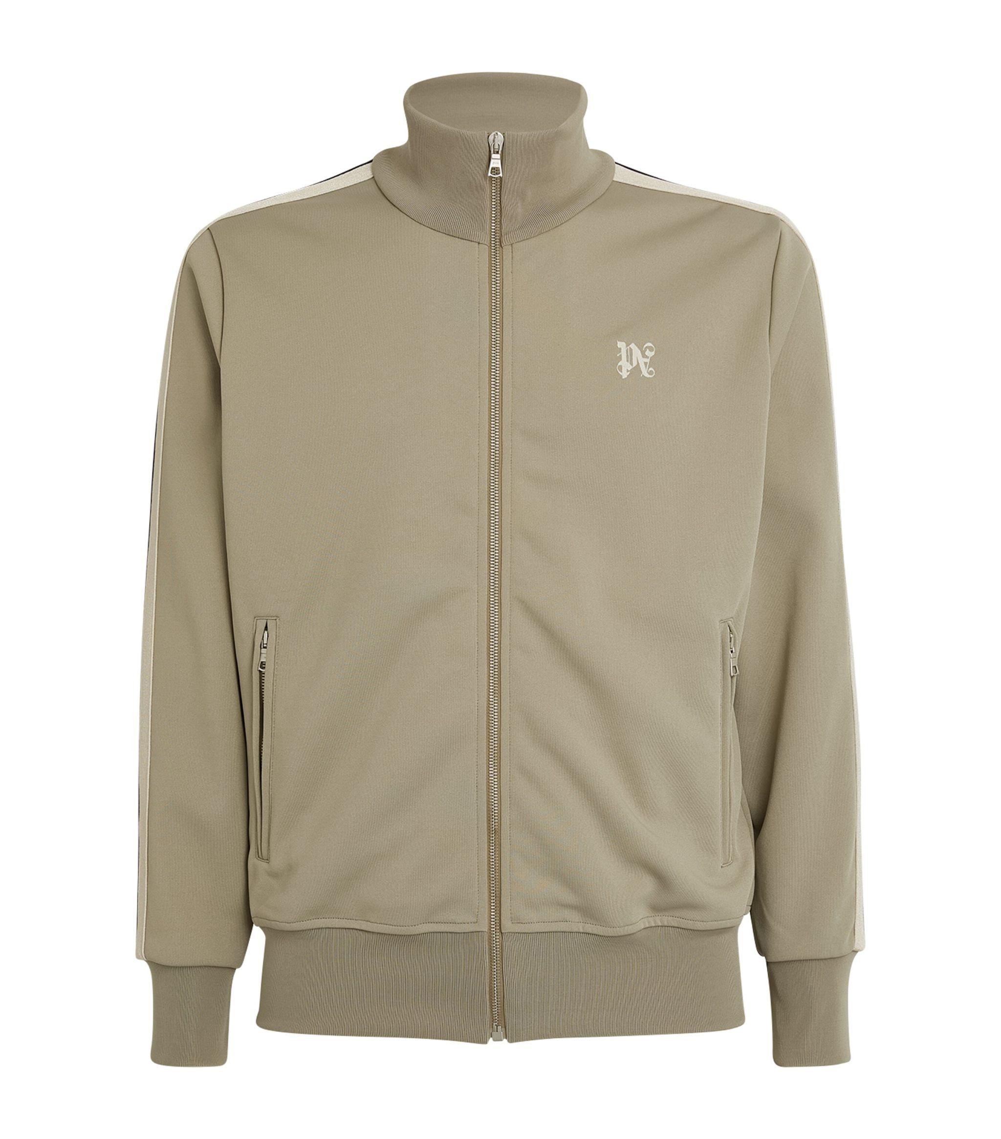 Palm Angels Zip-front Track Jacket in Green for Men | Lyst