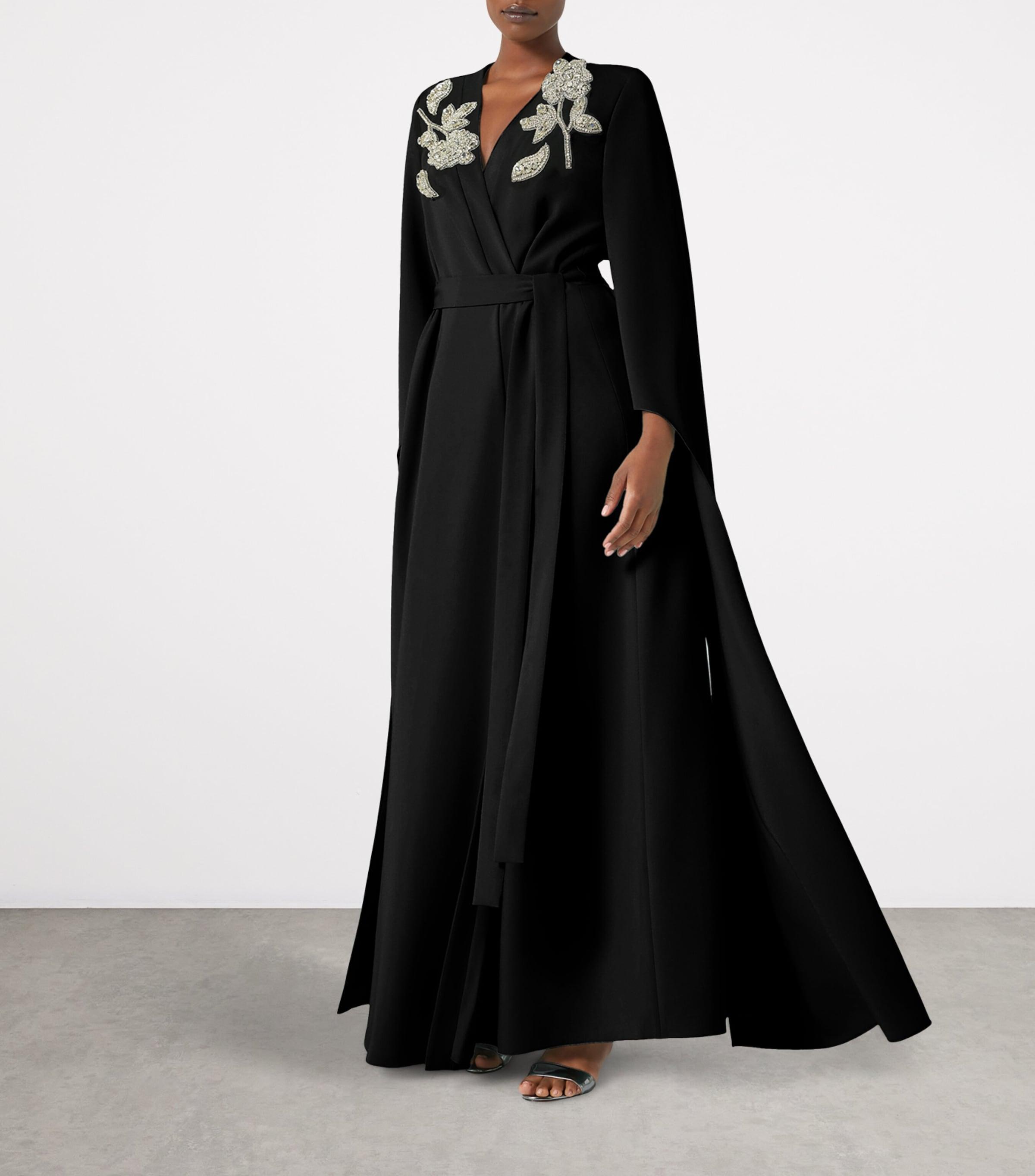Marina Rinaldi Embellished Maxi Dress in Black | Lyst