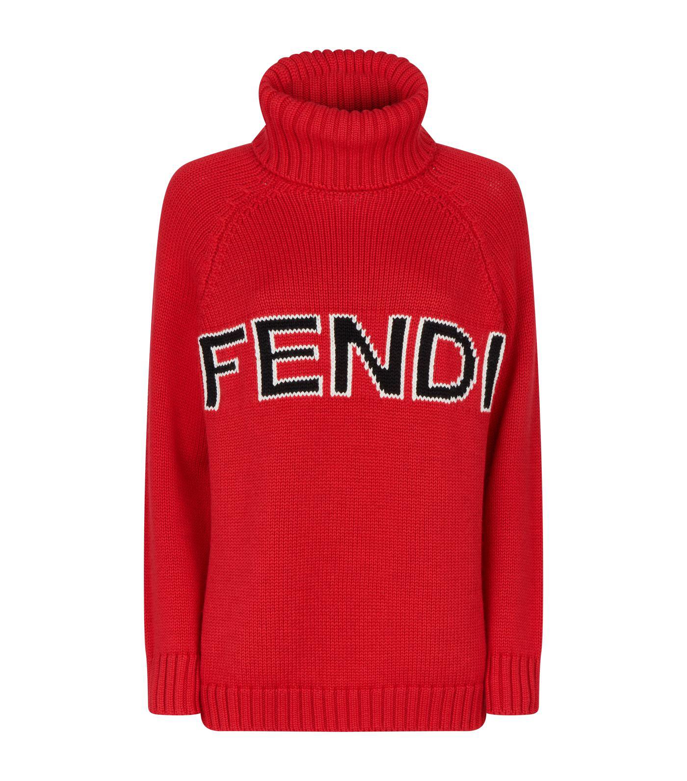 fendi sweater red