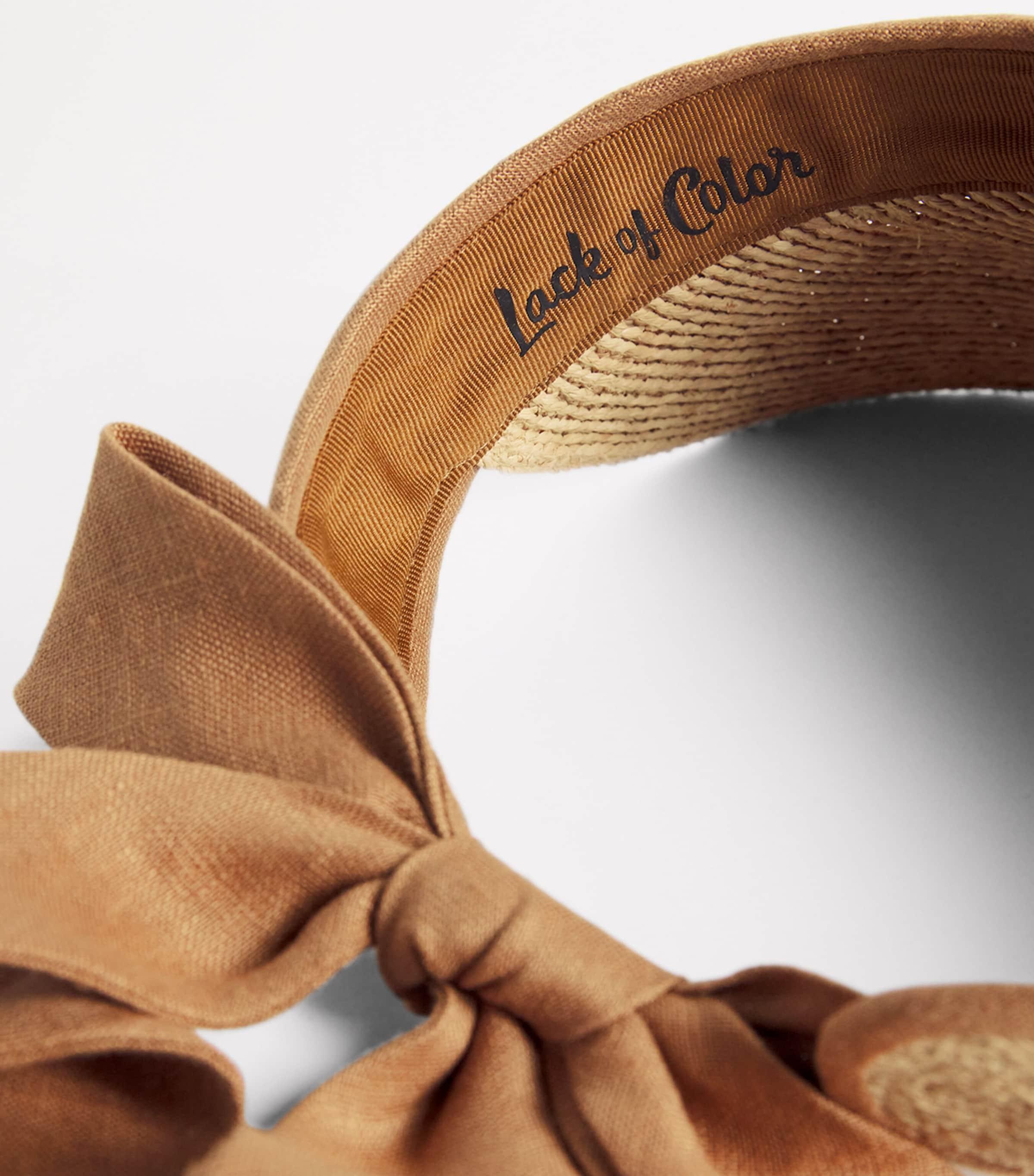 NEW LACK OF COLOR women\'s linen visor in natural/cinnamon Springtime lullabies in our favourite + sun protection  main image 4