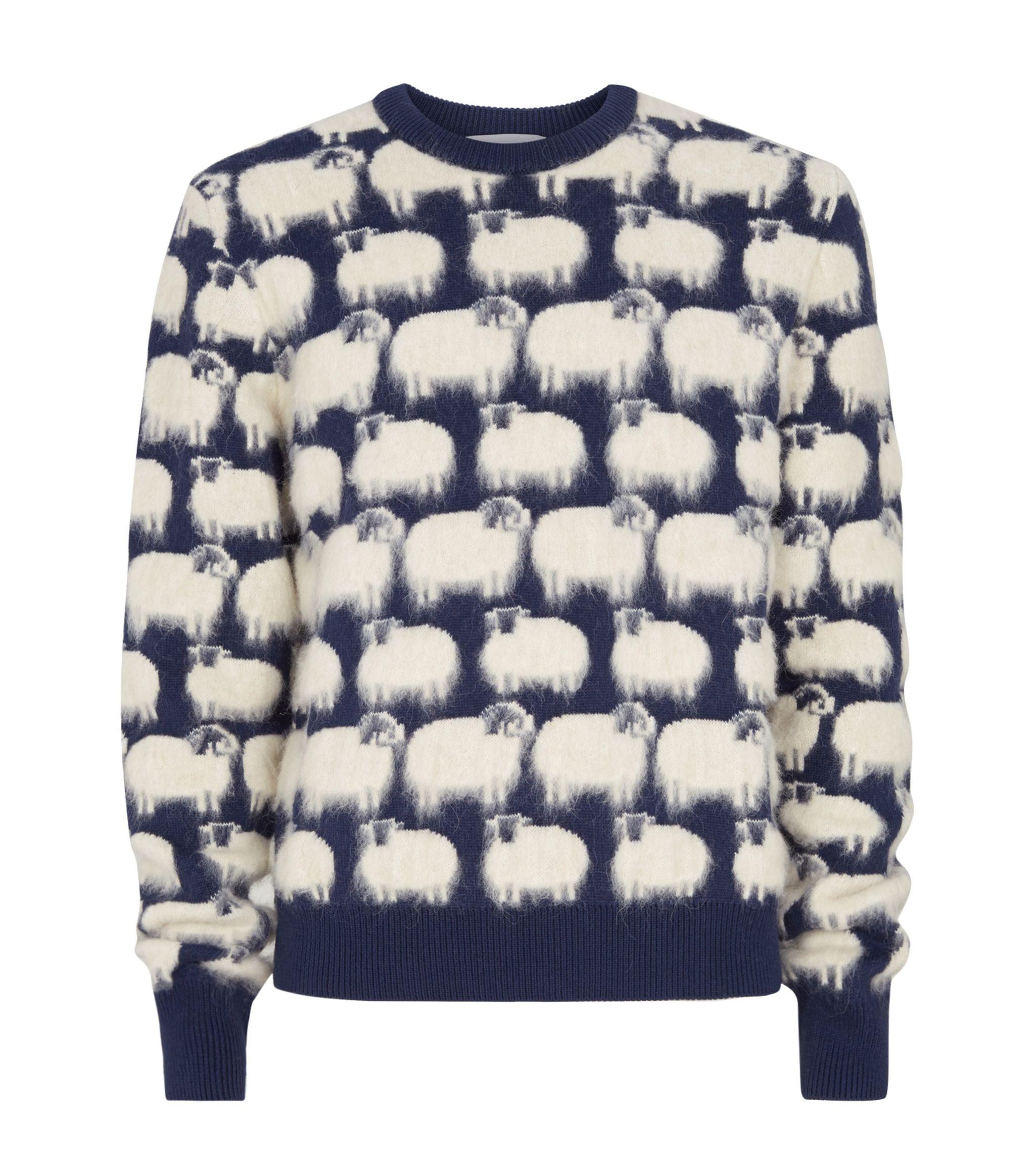 Lanvin Sheep Sweater in Blue for Men | Lyst