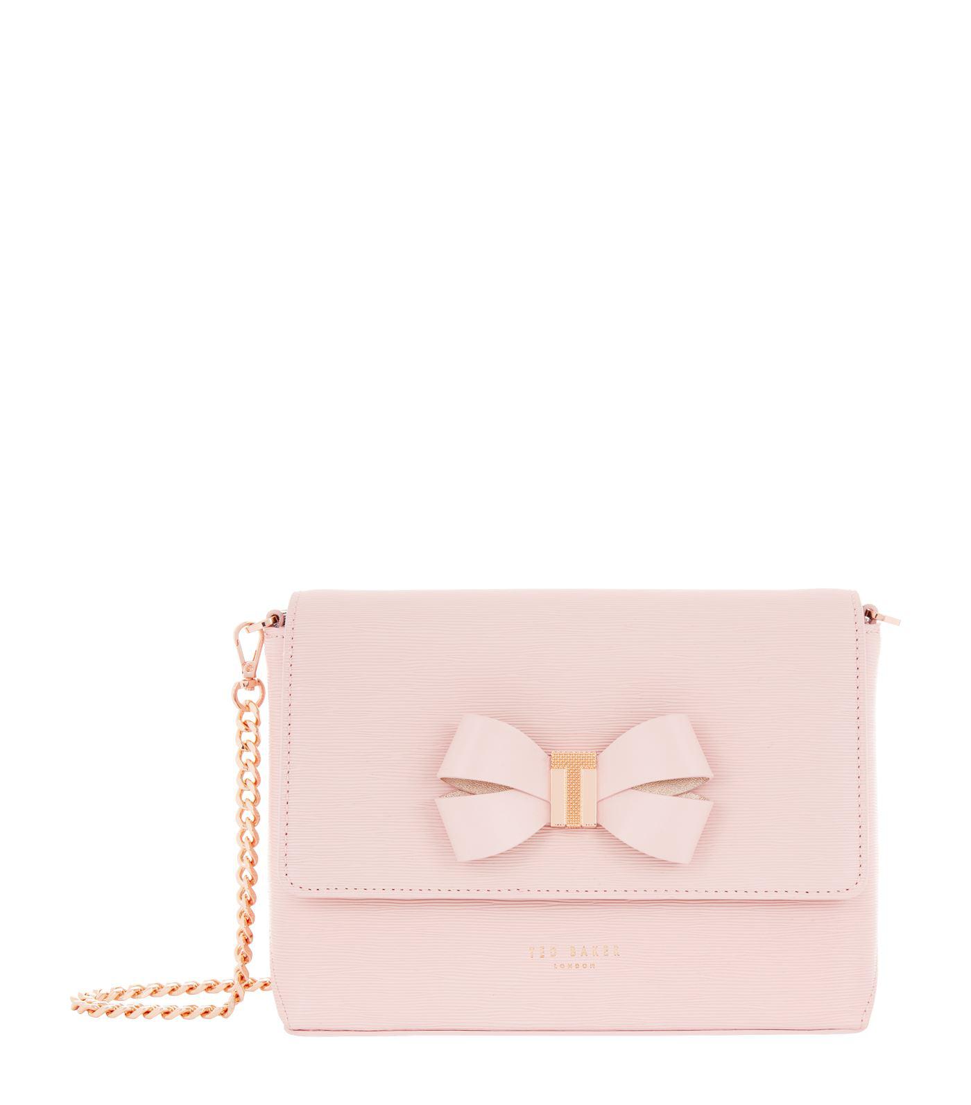 Ted Baker Bowii Bow Crossbody Bag in Pink | Lyst