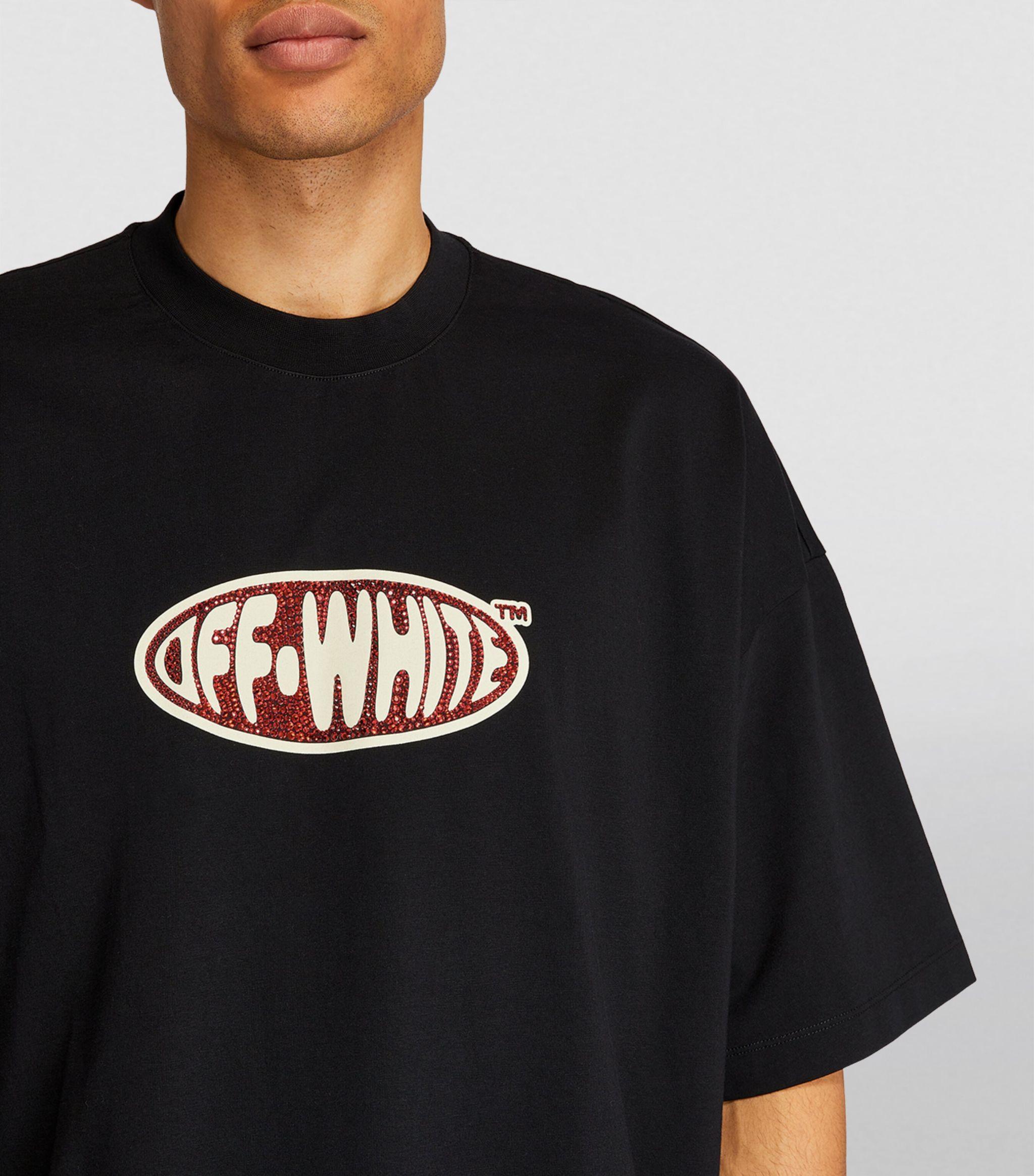 Off-White c/o Virgil Abloh Oversized Crystal Logo T-shirrt