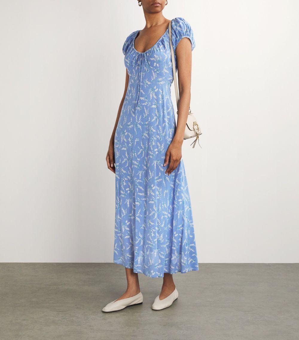 blue tile dress Calloway Blue Tile Print Strapless Dress L