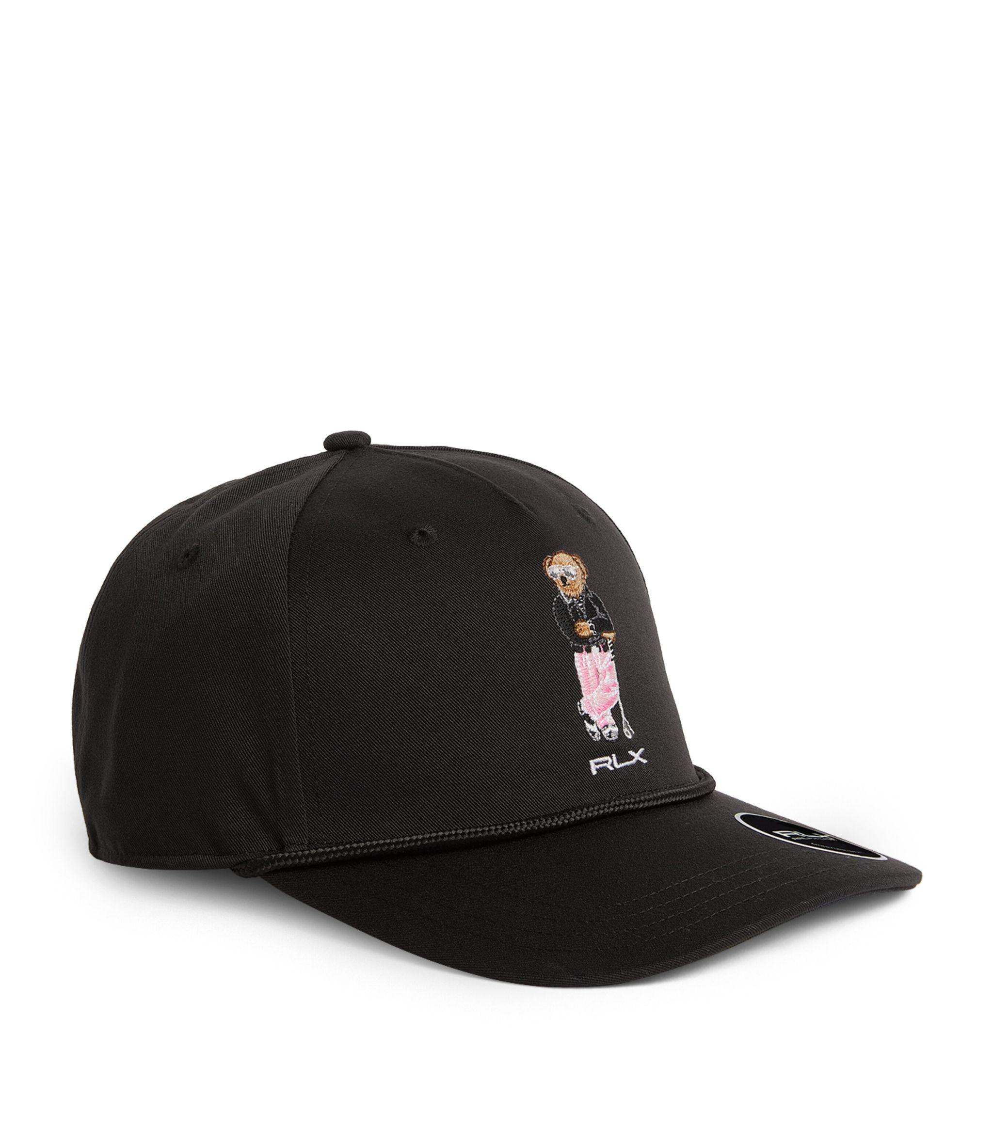 RLX Ralph Lauren Polo Bear Sports Cap in Black for Men | Lyst