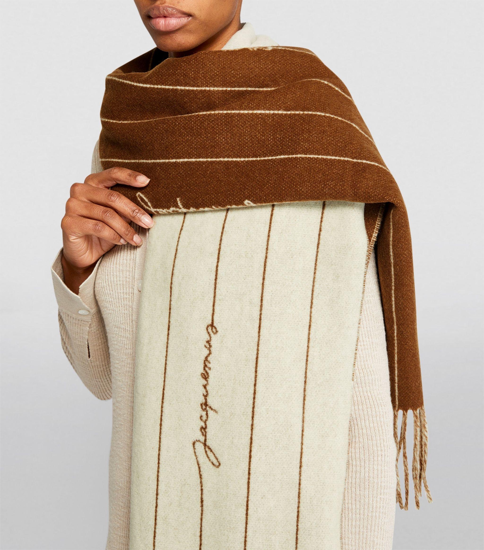 Jacquemus Wool L'echarpe Fio Scarf in Natural | Lyst