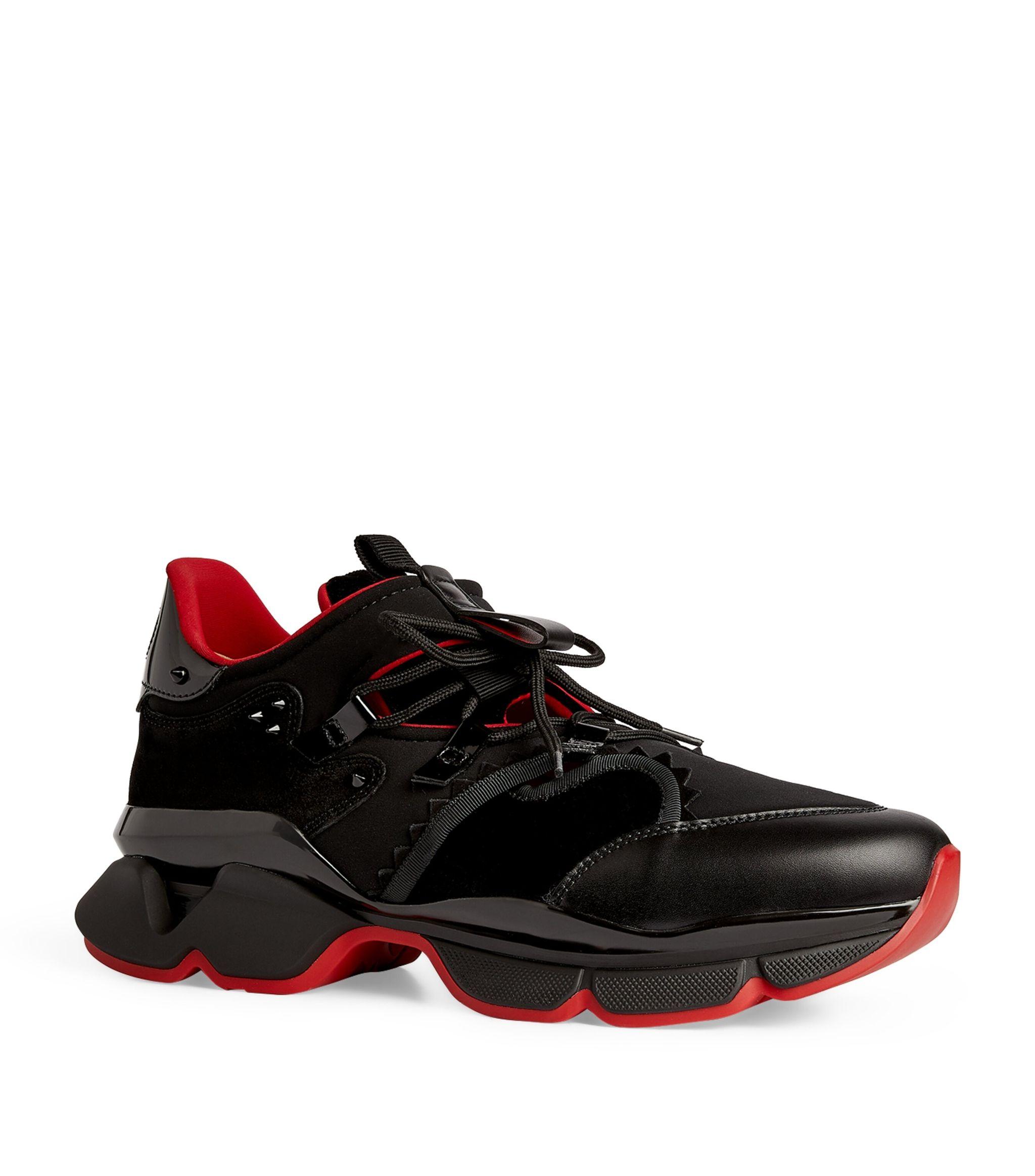 En skønne dag mikro I forhold Christian Louboutin Redrunner Leather Sneakers in Black for Men - Lyst