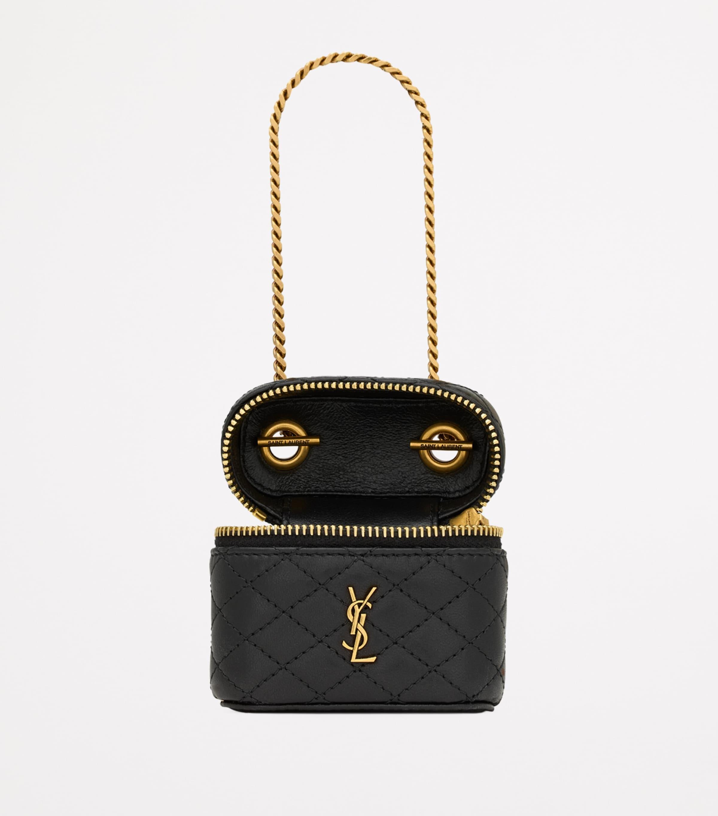 Saint Laurent Gaby Vanity Micro Quilted Leather Shoulder Bag
