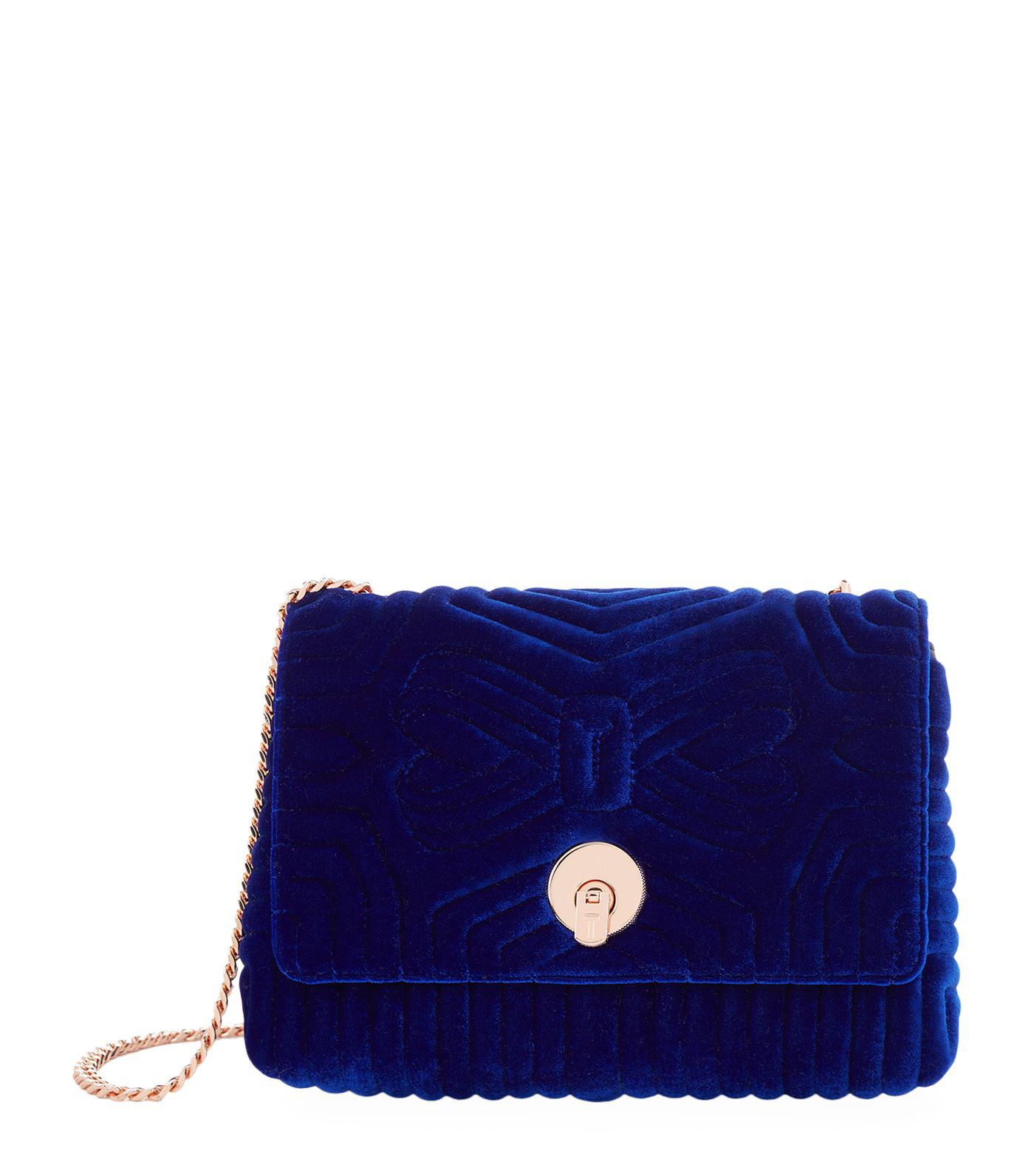 Ted baker blue velvet bag Clearance