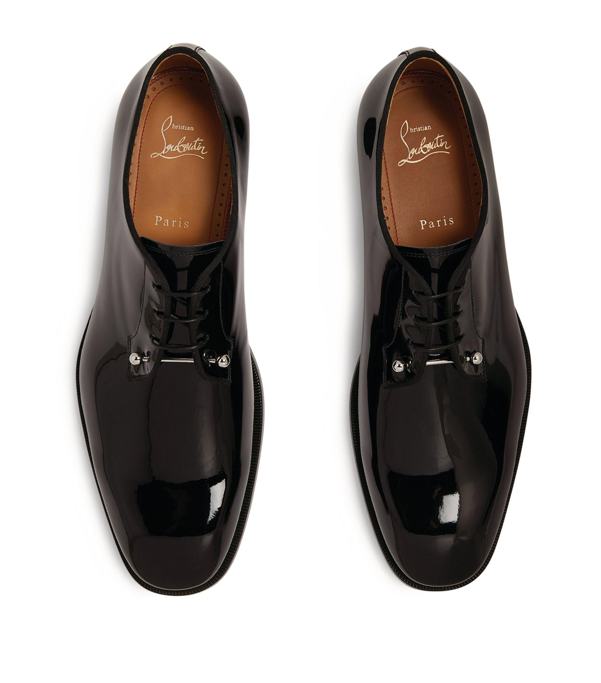 Christian Louboutin Chambeliss Patent Derby Shoes in Red for 
