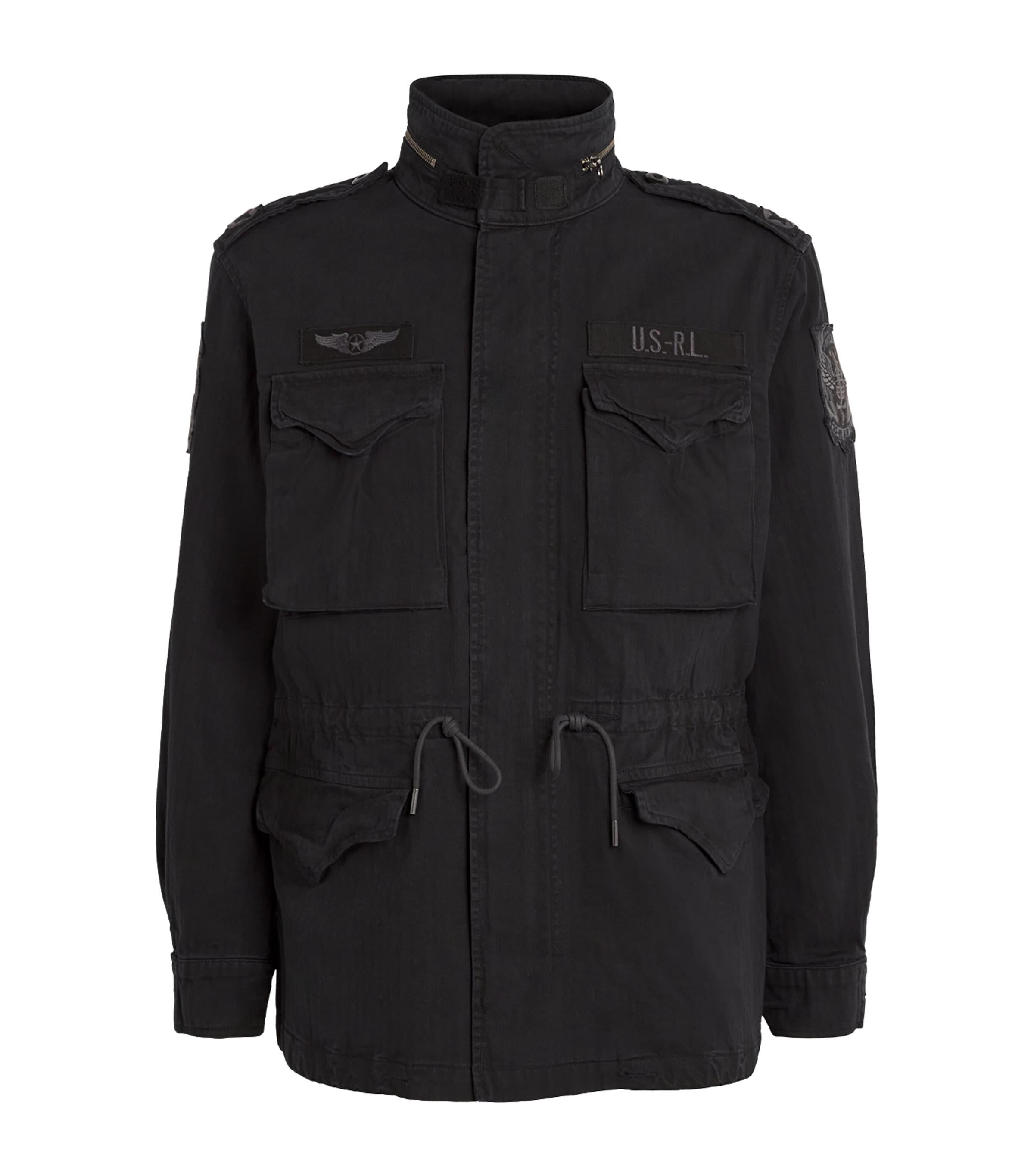 Polo Ralph Lauren military jacket 黒 L Polo Ralph Lauren Black Military Jacket for Men | Lyst UK