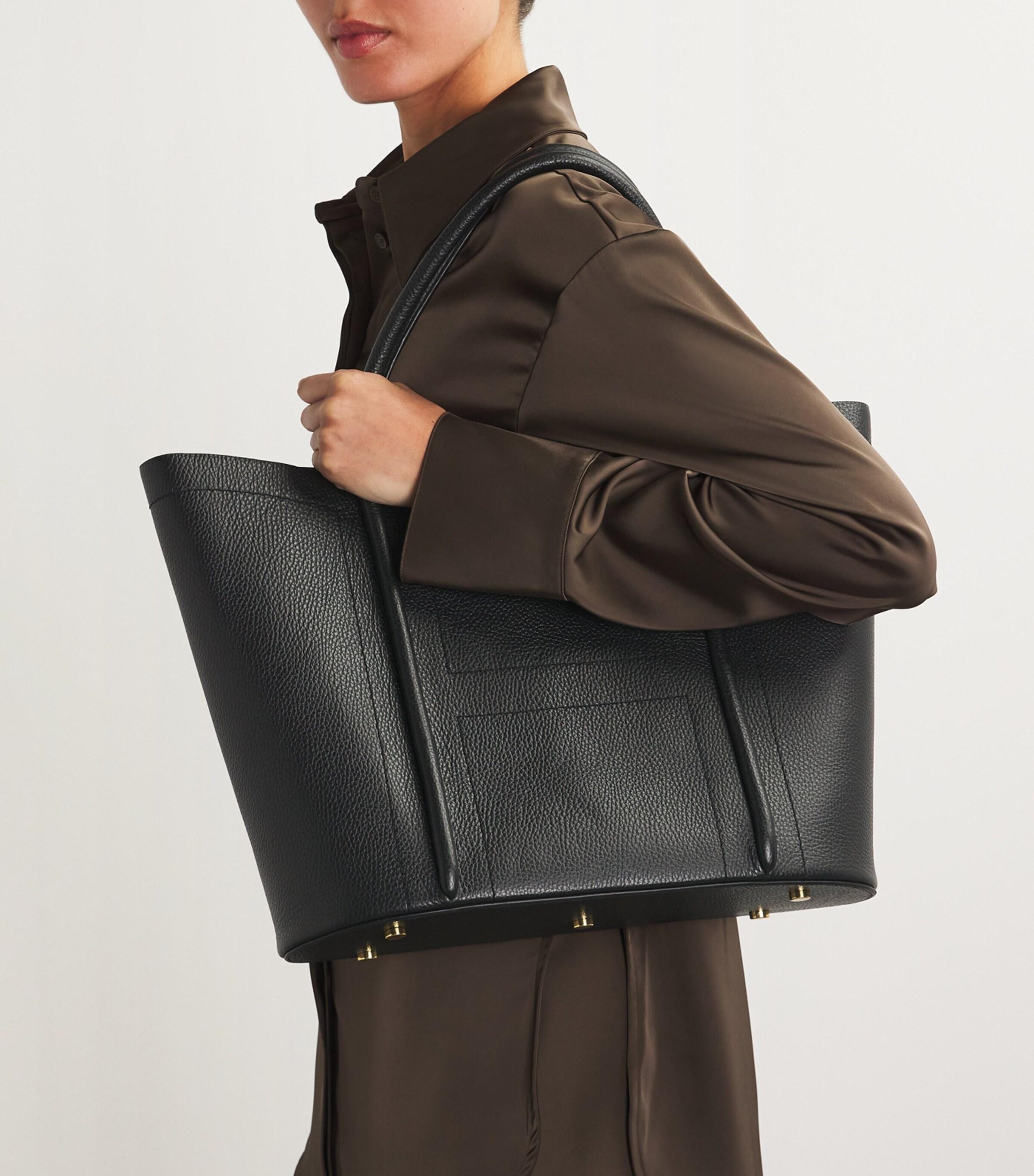 Harrods Large Leather Rope Tote Bag in Black Lyst UK