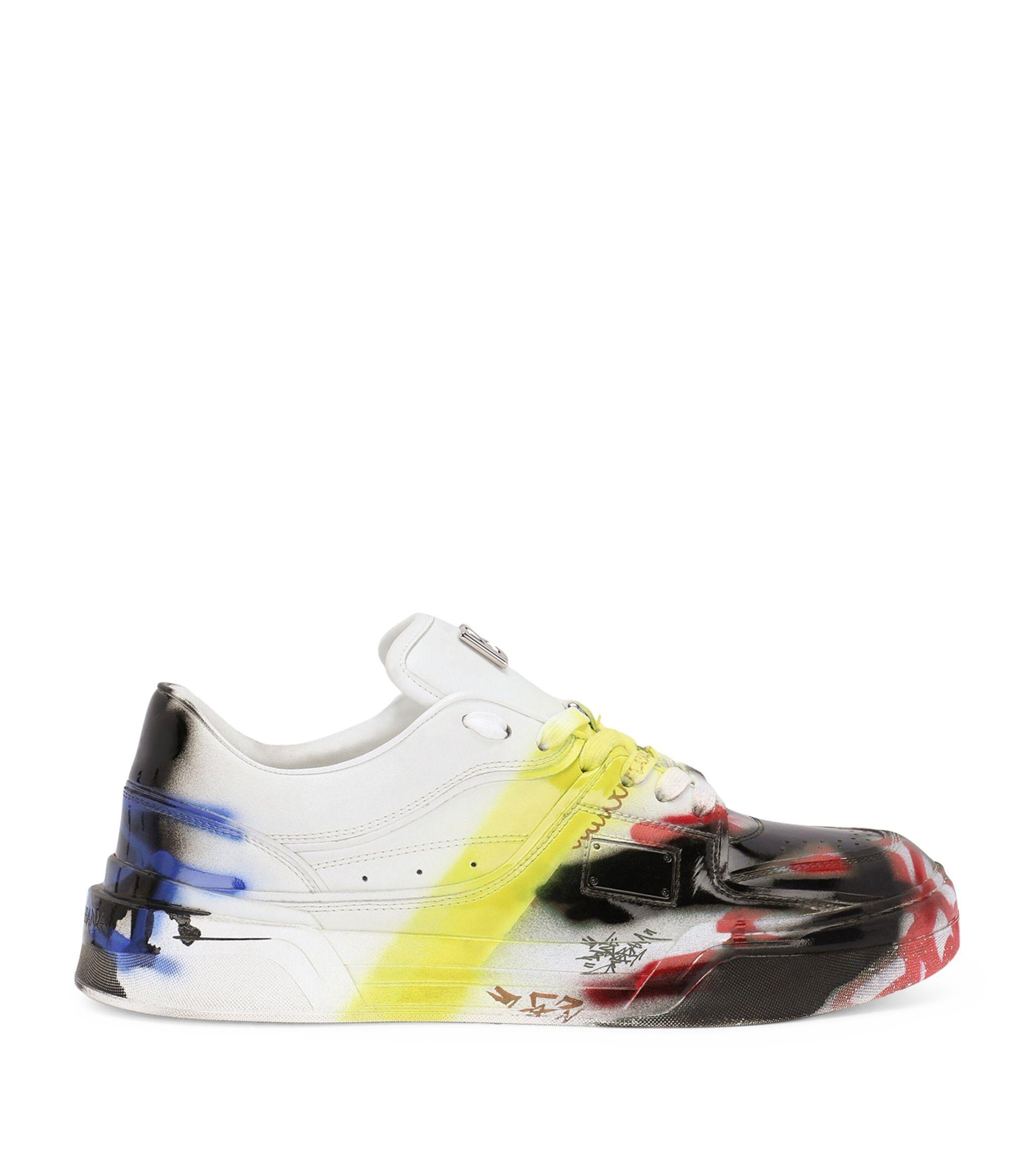 Dolce & Gabbana Graffiti Roma Sneakers in Yellow for Men Lyst