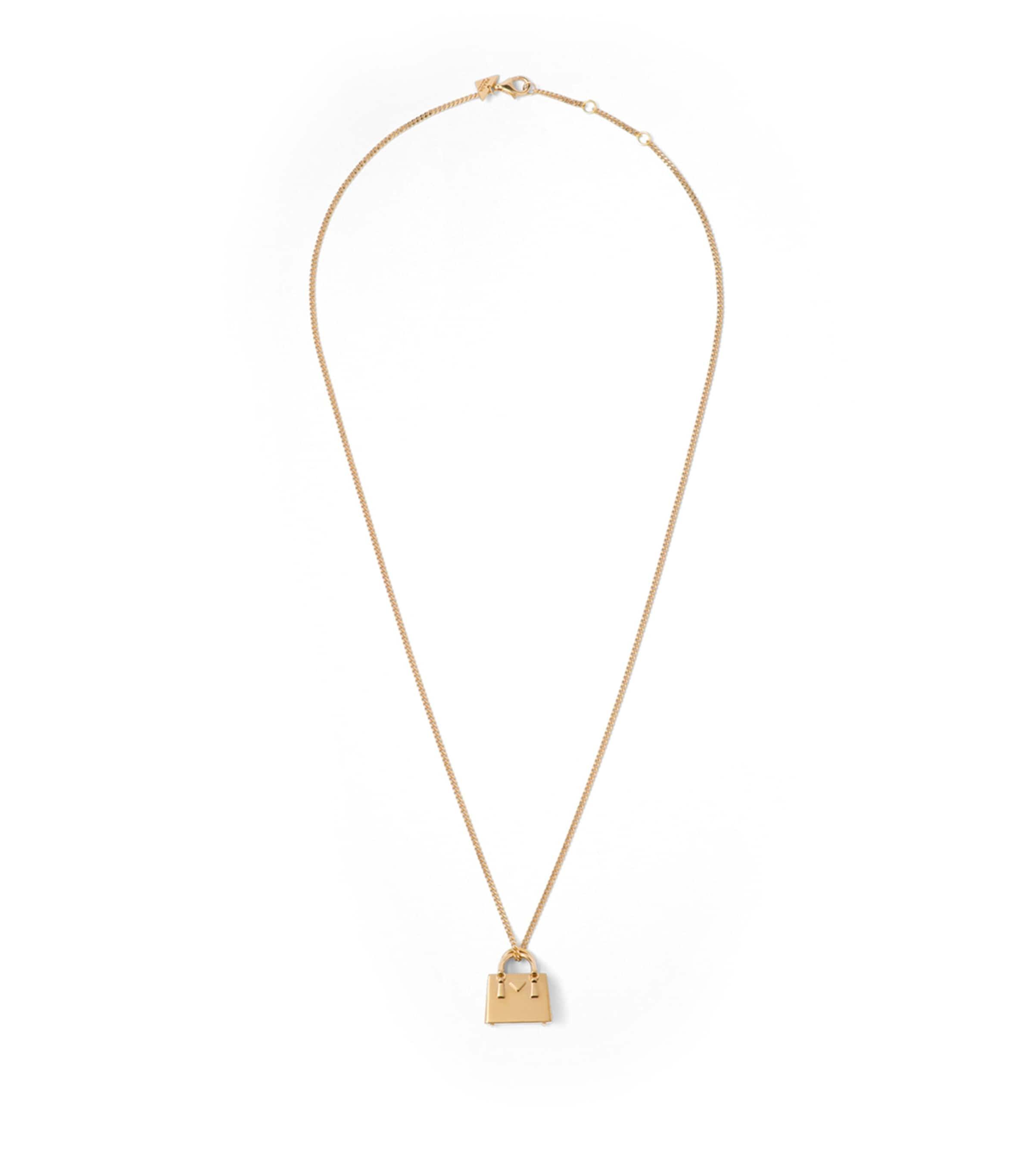 Prada Galleria Bag Pendant Necklace in Metallic Lyst Canada