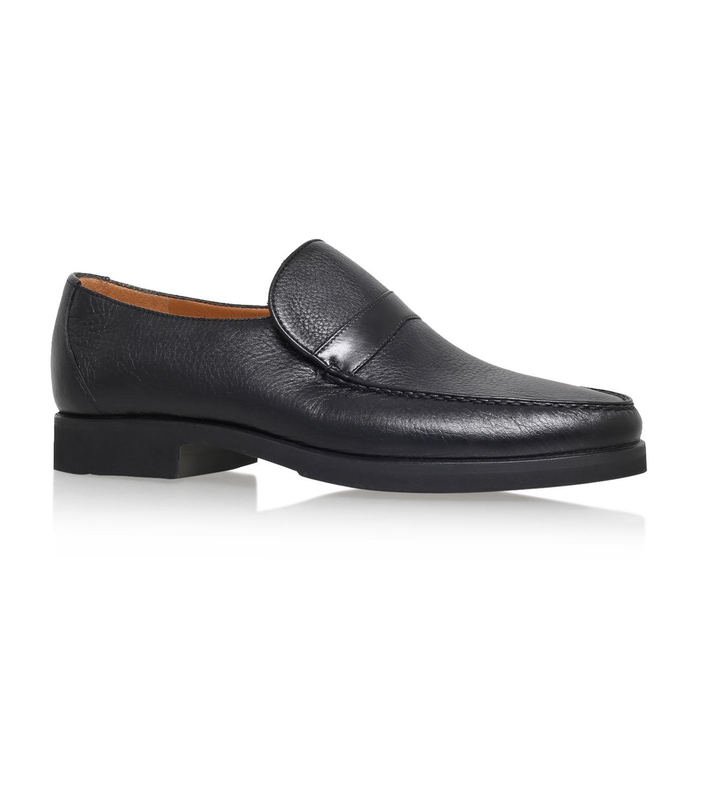 Stemar Leather Wide Fit Loafer in Black for Men Save 9 Lyst