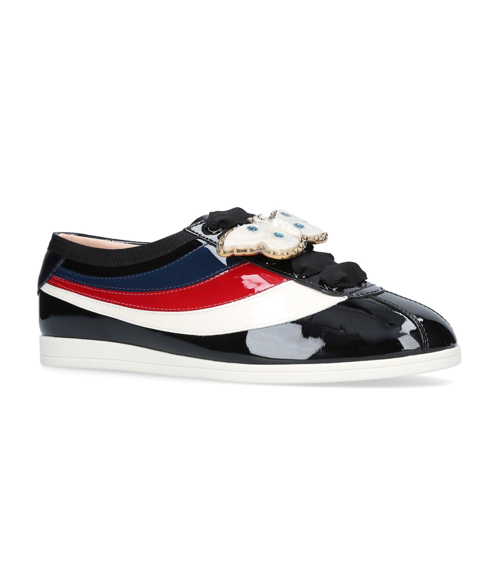 Rendezvous patrulje Trivial Gucci Leather Falacer Butterfly Sneakers - Lyst