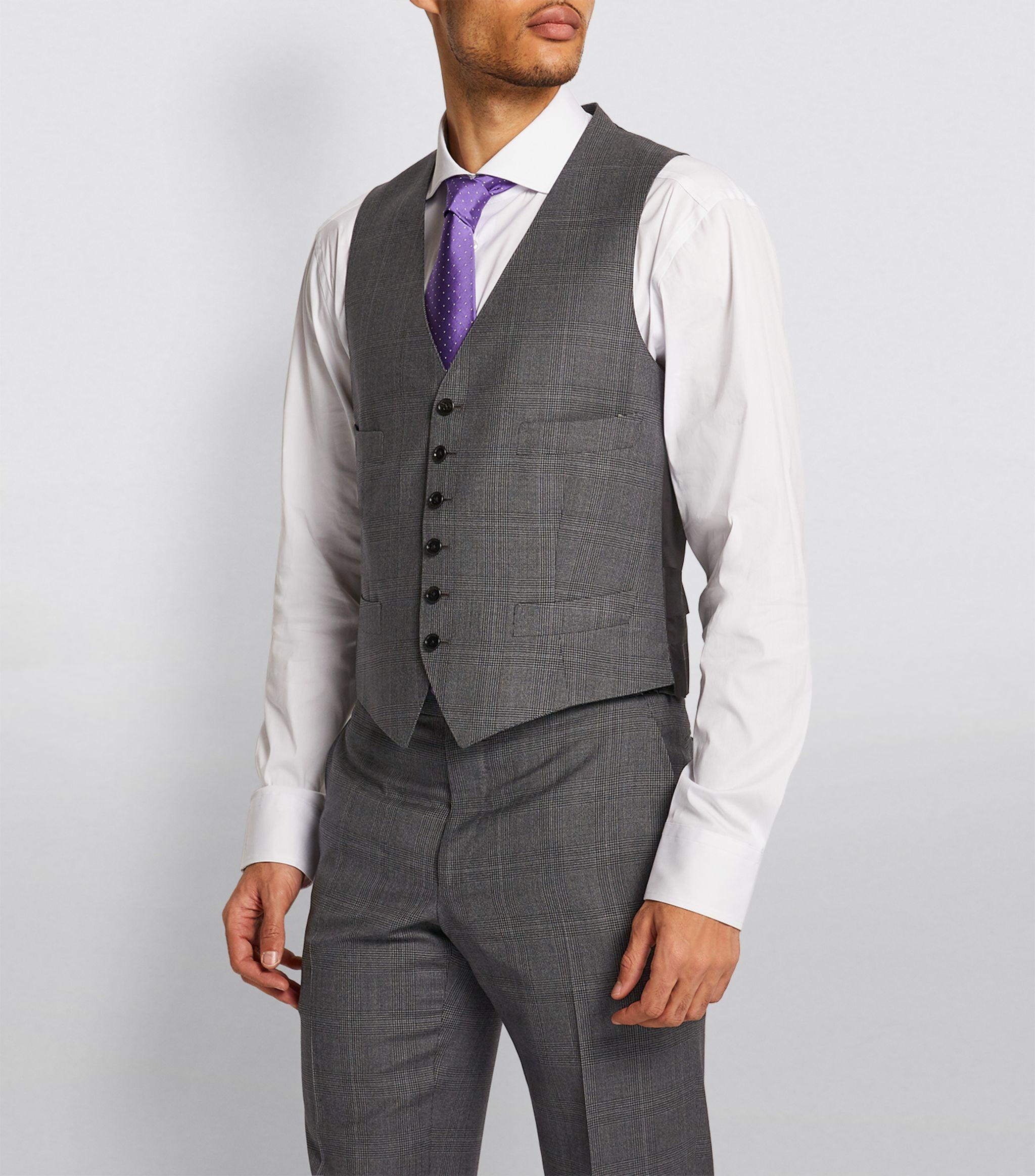 Tom Ford Windsor Check 3-piece Suit in Grey for Men | Lyst UK