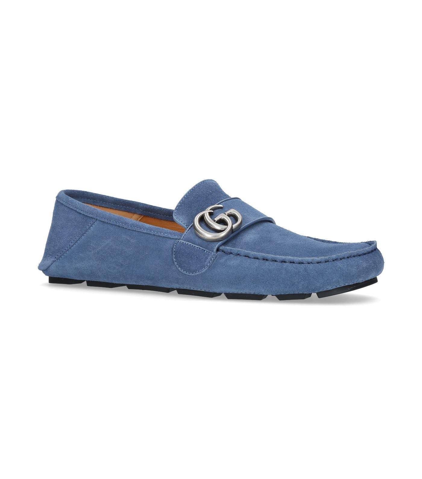 Gucci Noel Gg Driving Shoes in Blue for Men | Lyst