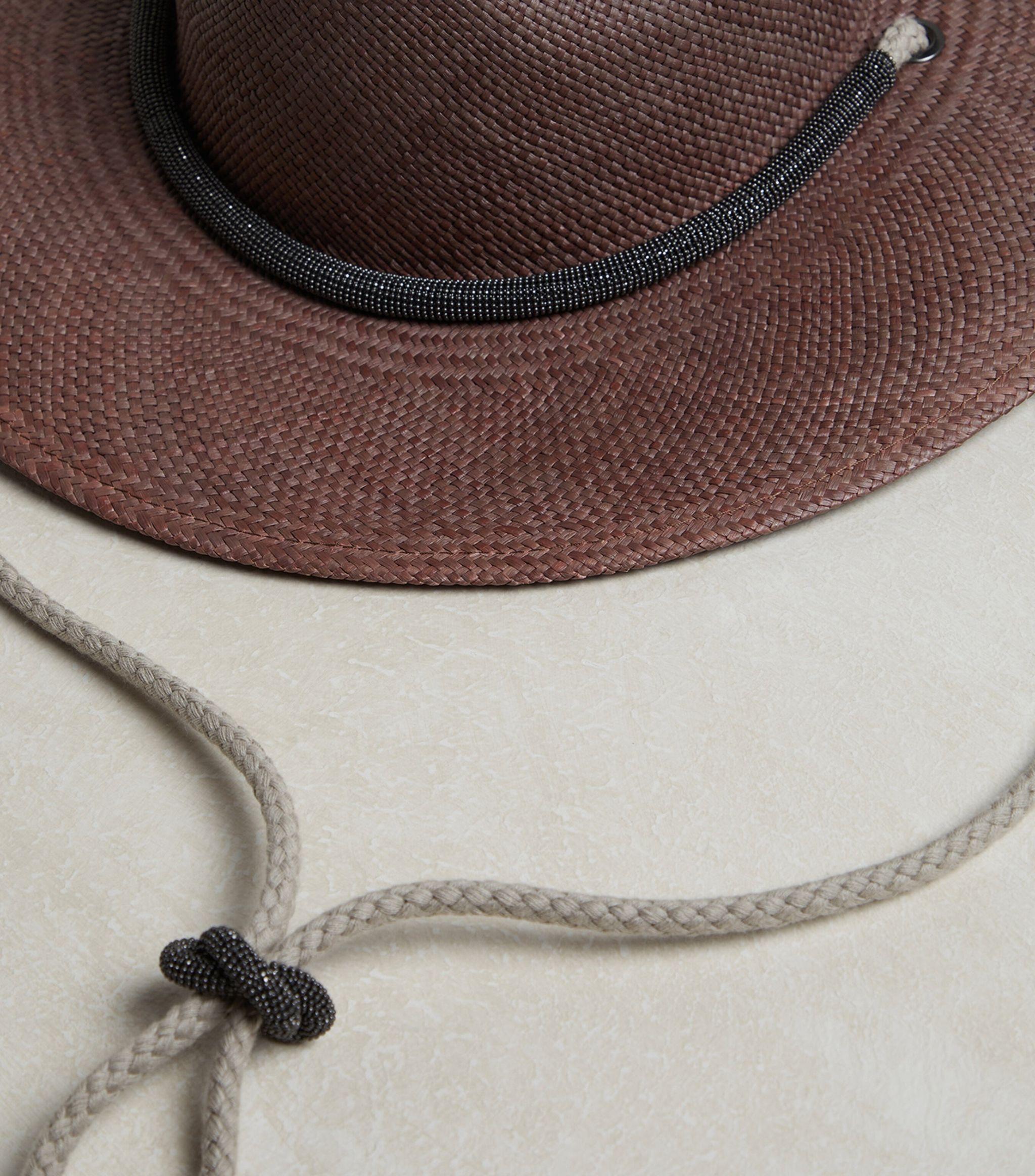 Brunello Cucinelli Monili-embellished fedora hat - Neutrals