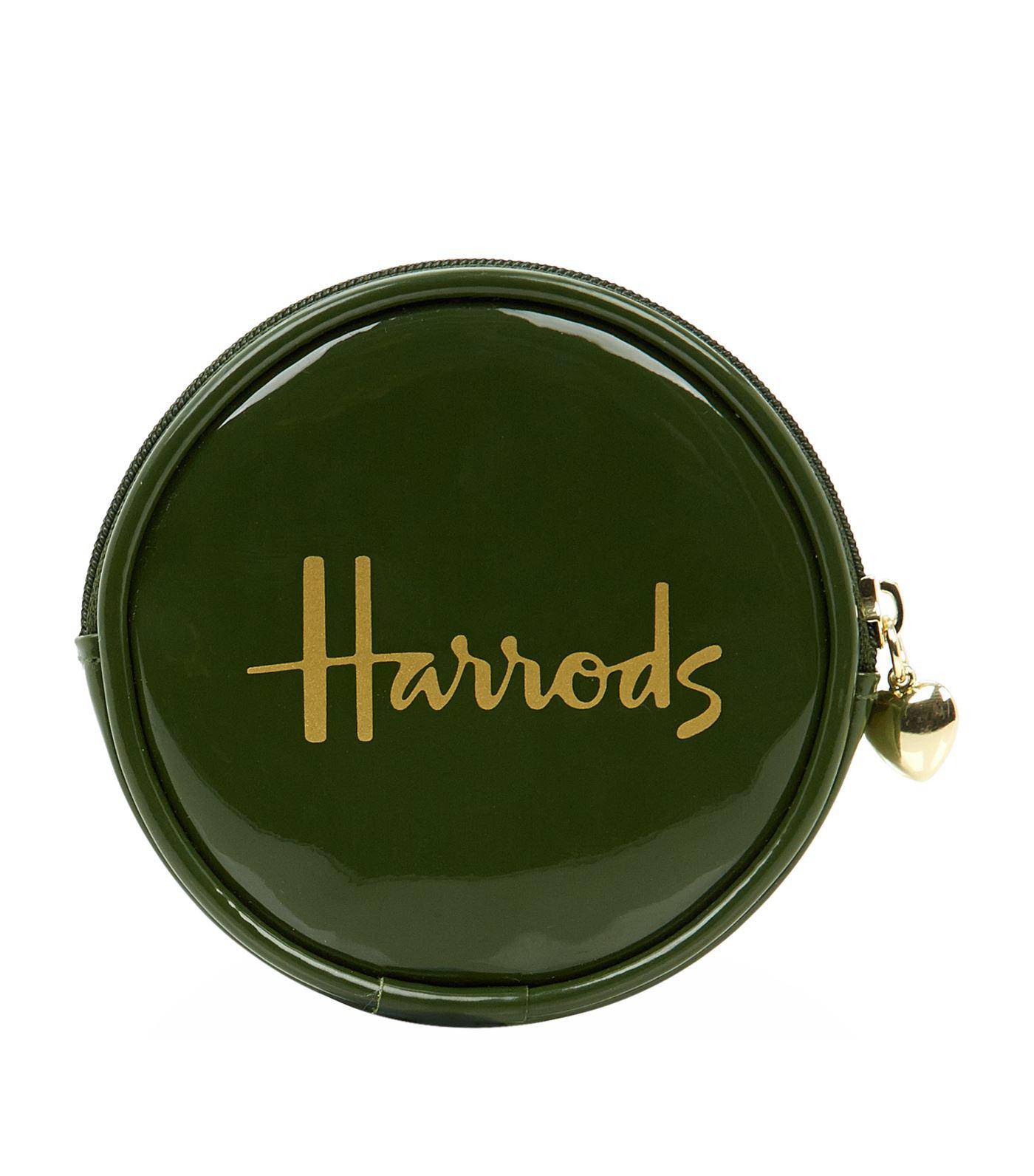 Harrods Logo Round Coin Purse in Green - Lyst