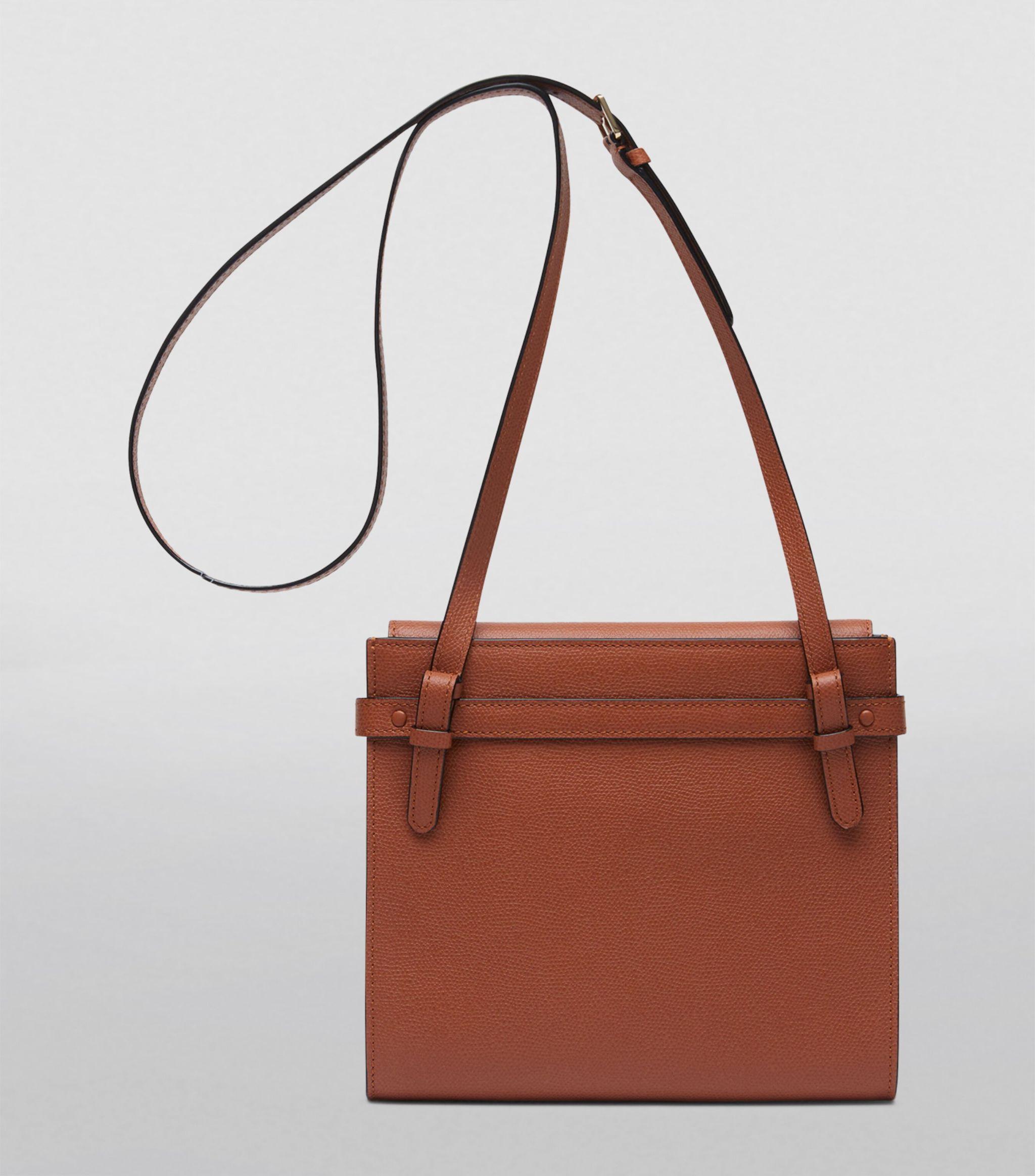 Valextra Leather Brera B-tracollina Cross-body Bag in Brown | Lyst