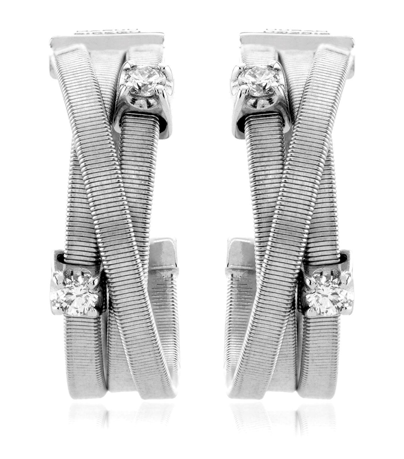 Lyst Marco Bicego Goa Strand Diamond Earrings In White Marco Bicego Women S White Goa Strand Diamond Earrings