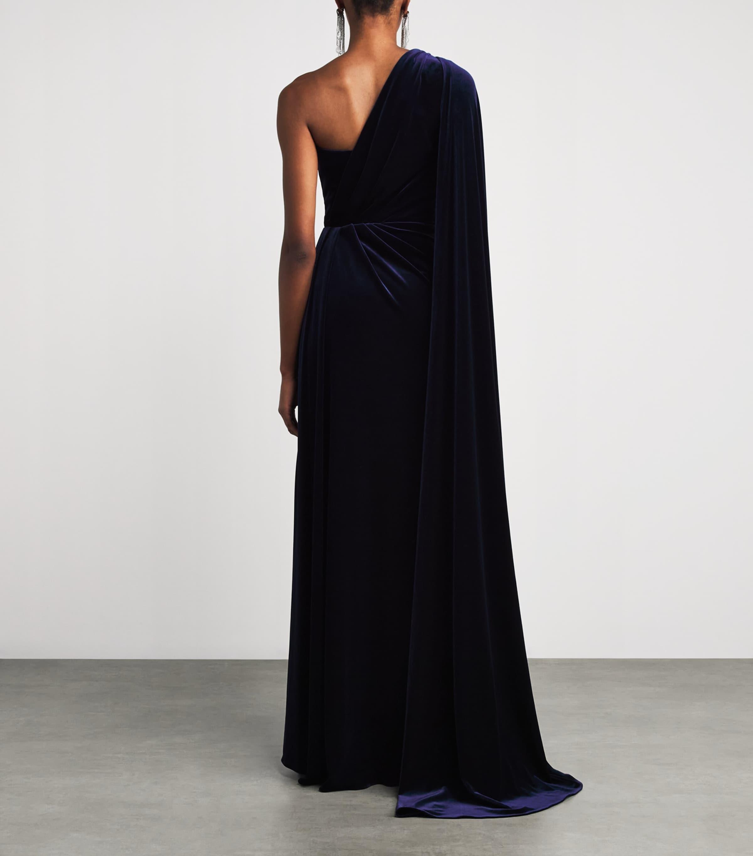 open lace back dress Monique Lhuillier One Shoulder Jacquard Dress - Soft Orchid