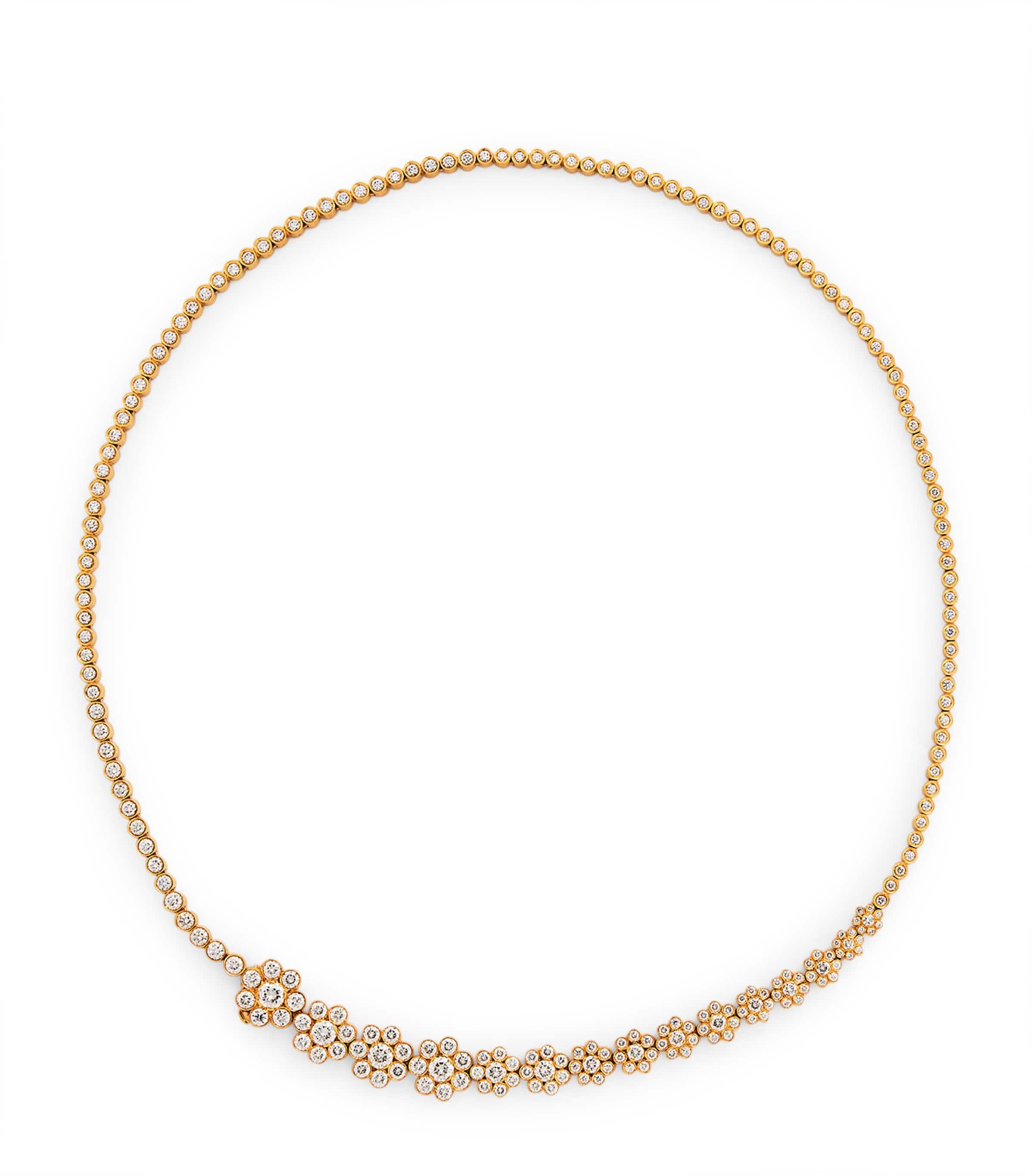 Sophie Bille Brahe And Diamond Fleur De Tennis Necklace in