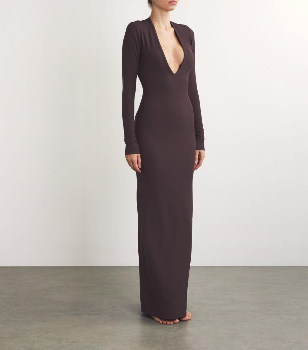 chinese dress ladies Deep V Neck Slip Maxi Dress  Lume De Label