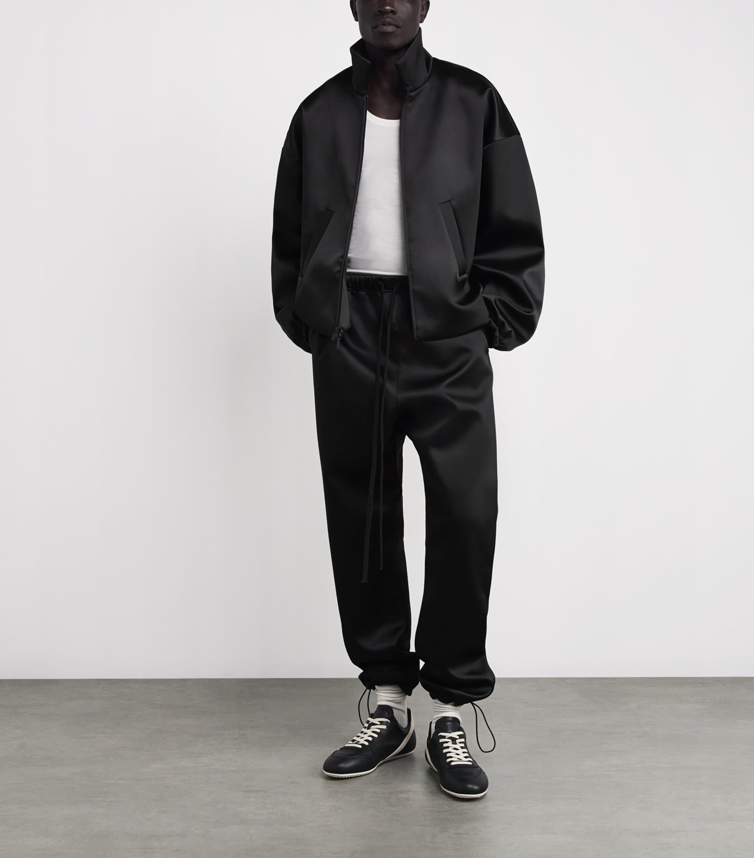 Fear Of God Bonded Satin Bomber Jacket in Black for Men | Lyst UK