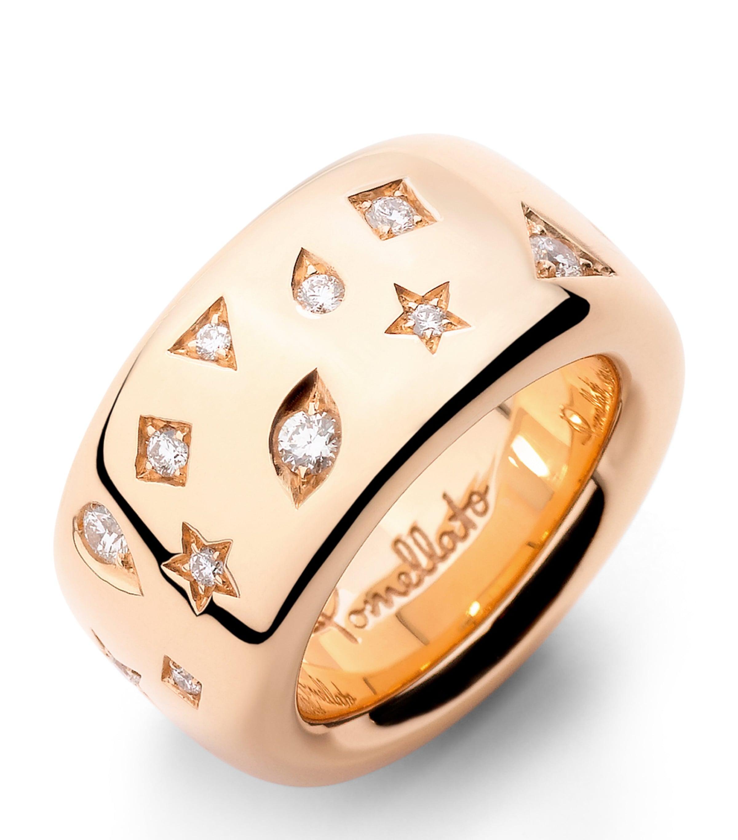 Pomellato Rose And Diamond Iconica Ring in Natural Lyst UK
