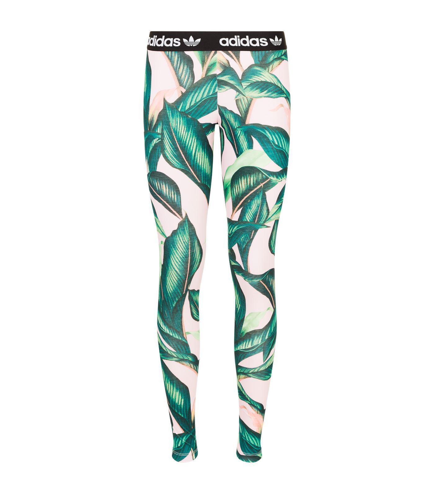 adidas leaf print leggings